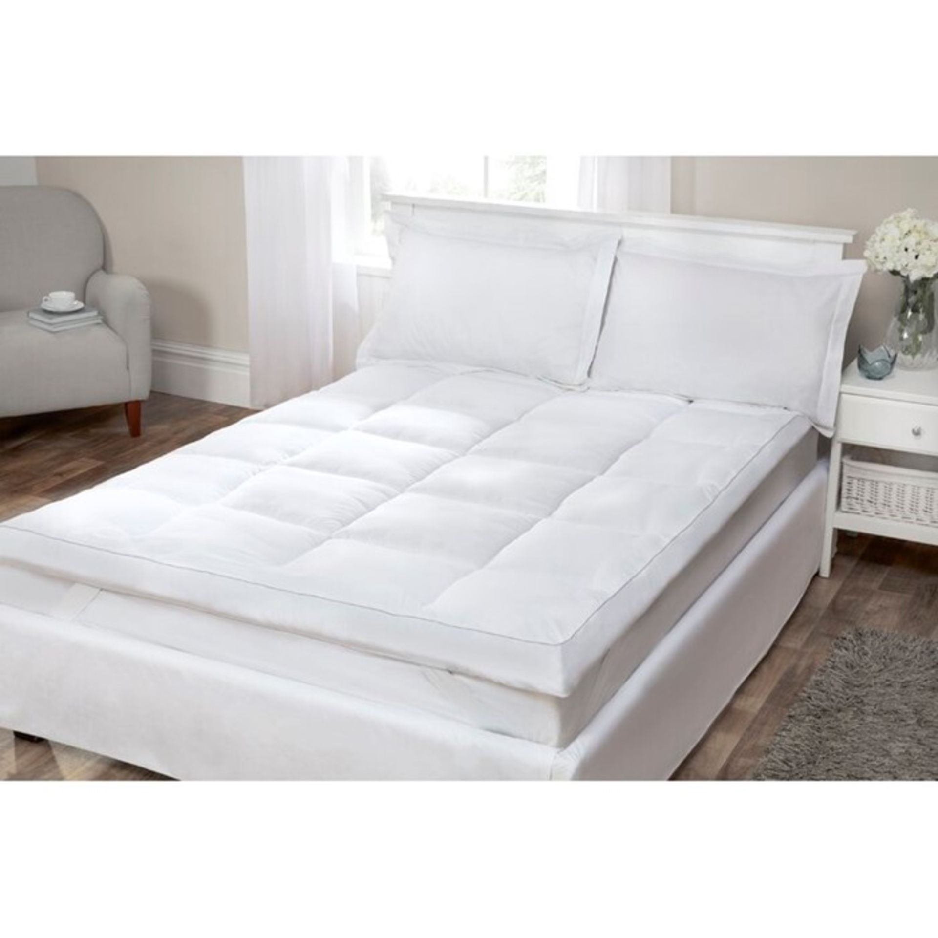 Symple Stuff, Collection 8cm Luxury Like Down Mattress Topper (DOUBLE) - RRP £39.99 (CCDH1219 -