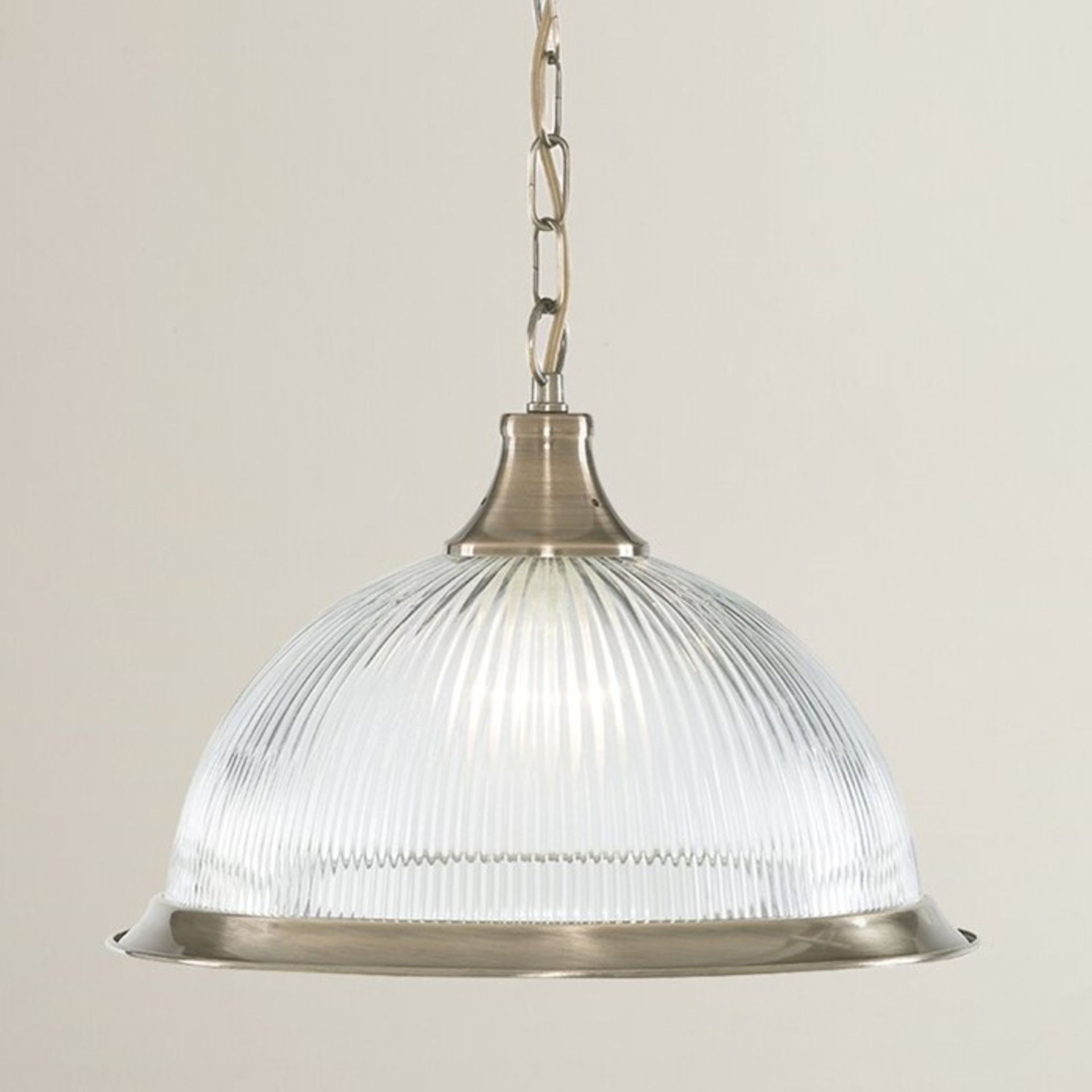 Three Posts, Brookhaven 1 Light Bowl Pendant (SATIN SILVER) - RRP £29.59 (TPOS1533 - 4069/23) 5E