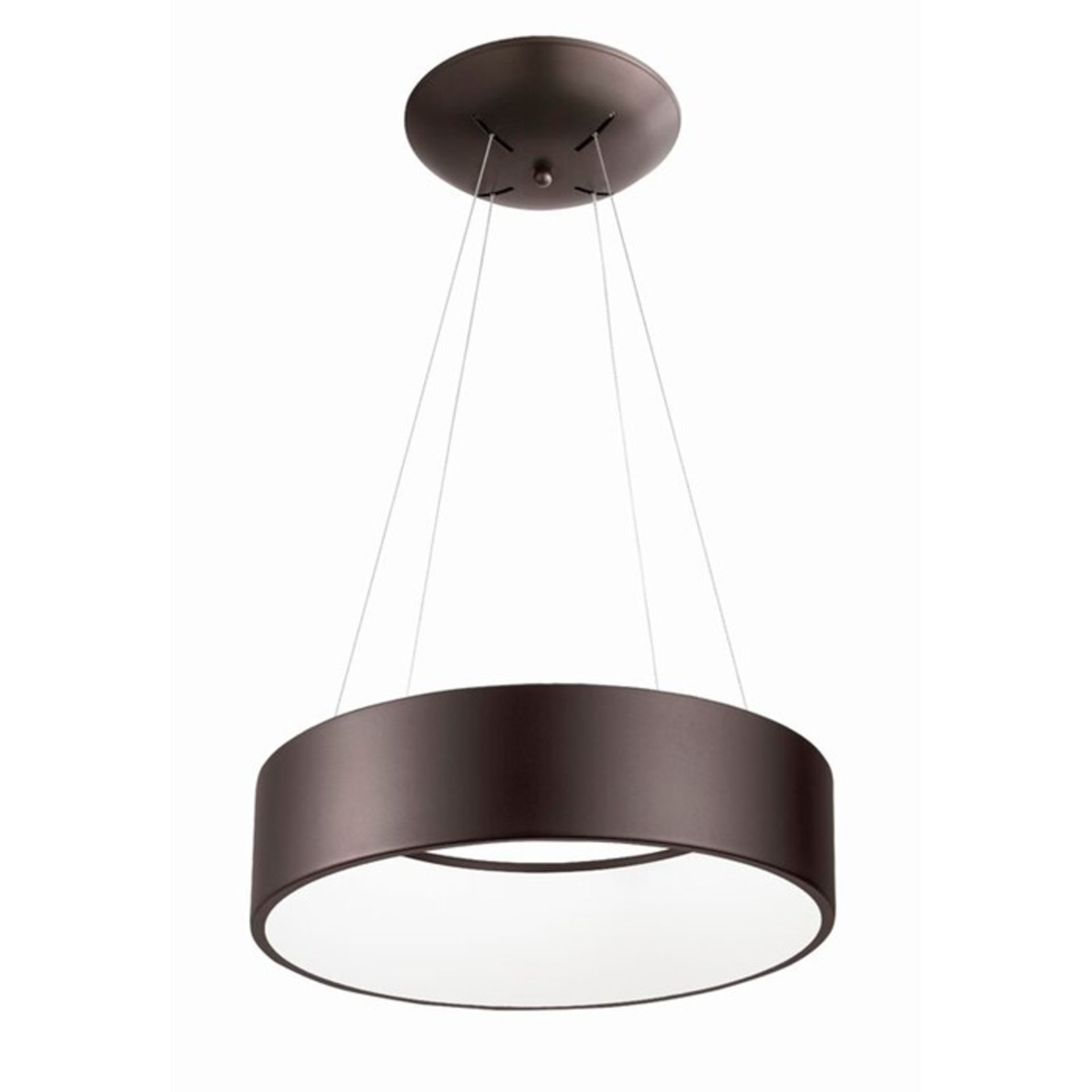 Norden Home, Andrews 1-Light LED Drum Pendant (WHITE SHADE) - RRP £256.99 (CHTF2711 - 12317/26) 6E