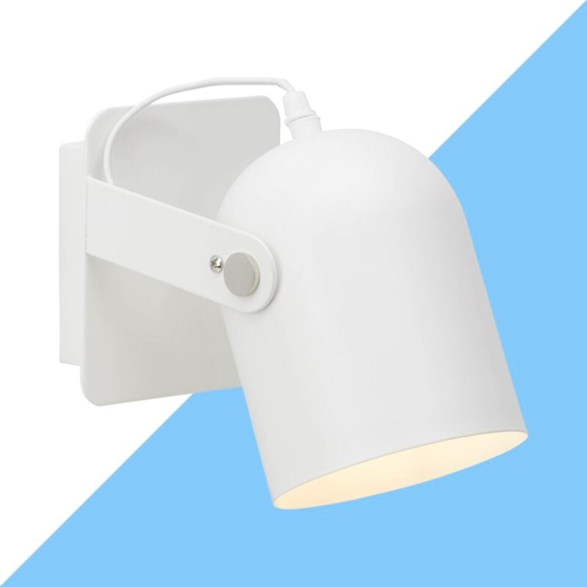 Norden Home, Blanchard 1-Light Swing Arm (WHITE) - RRP £33.99 (AEGL1186 - 16577/20) 5D