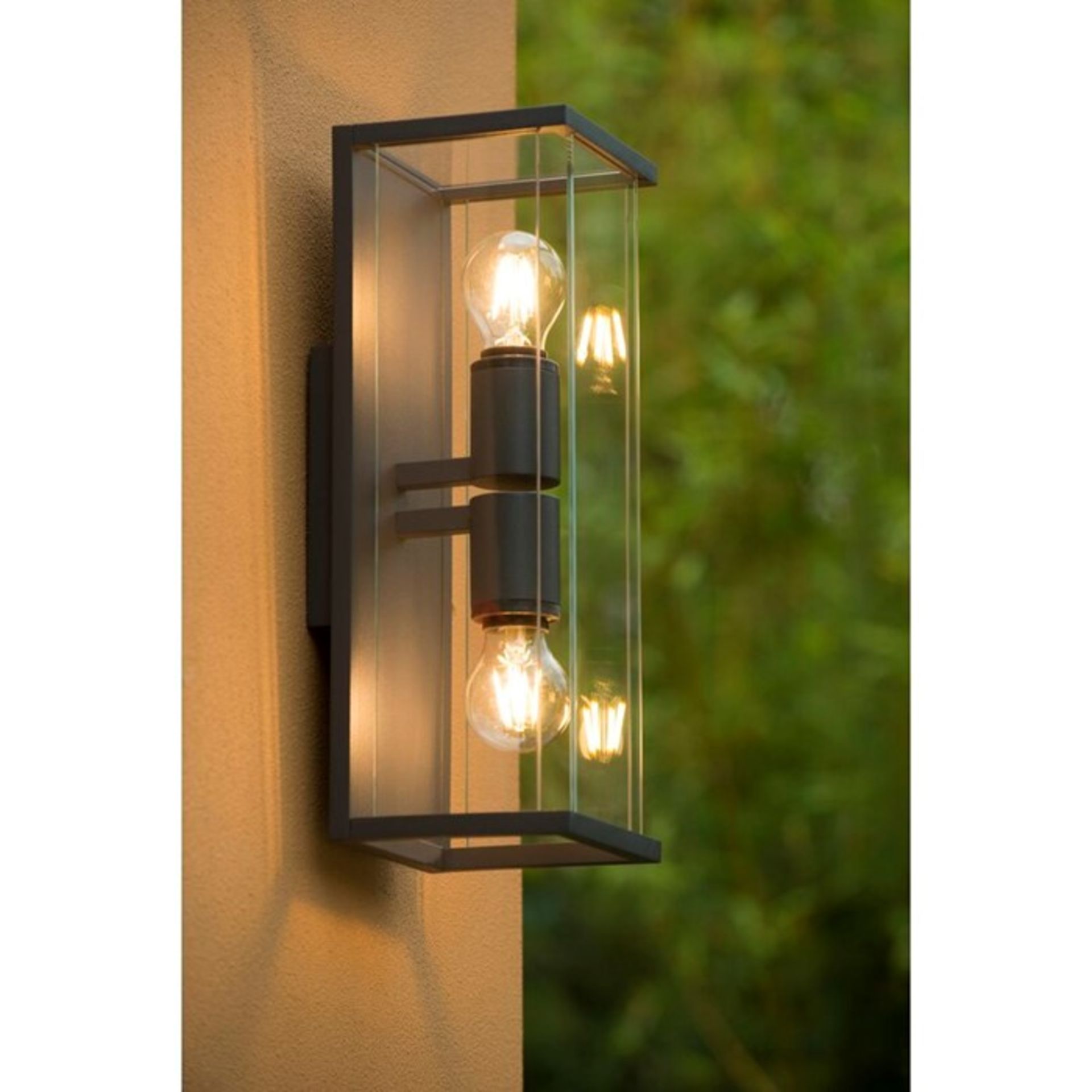 Lucide, Claire 2-Light Outdoor Wall Sconce - RRP £71.49 (LCDE2096 - 16577/24) 6D