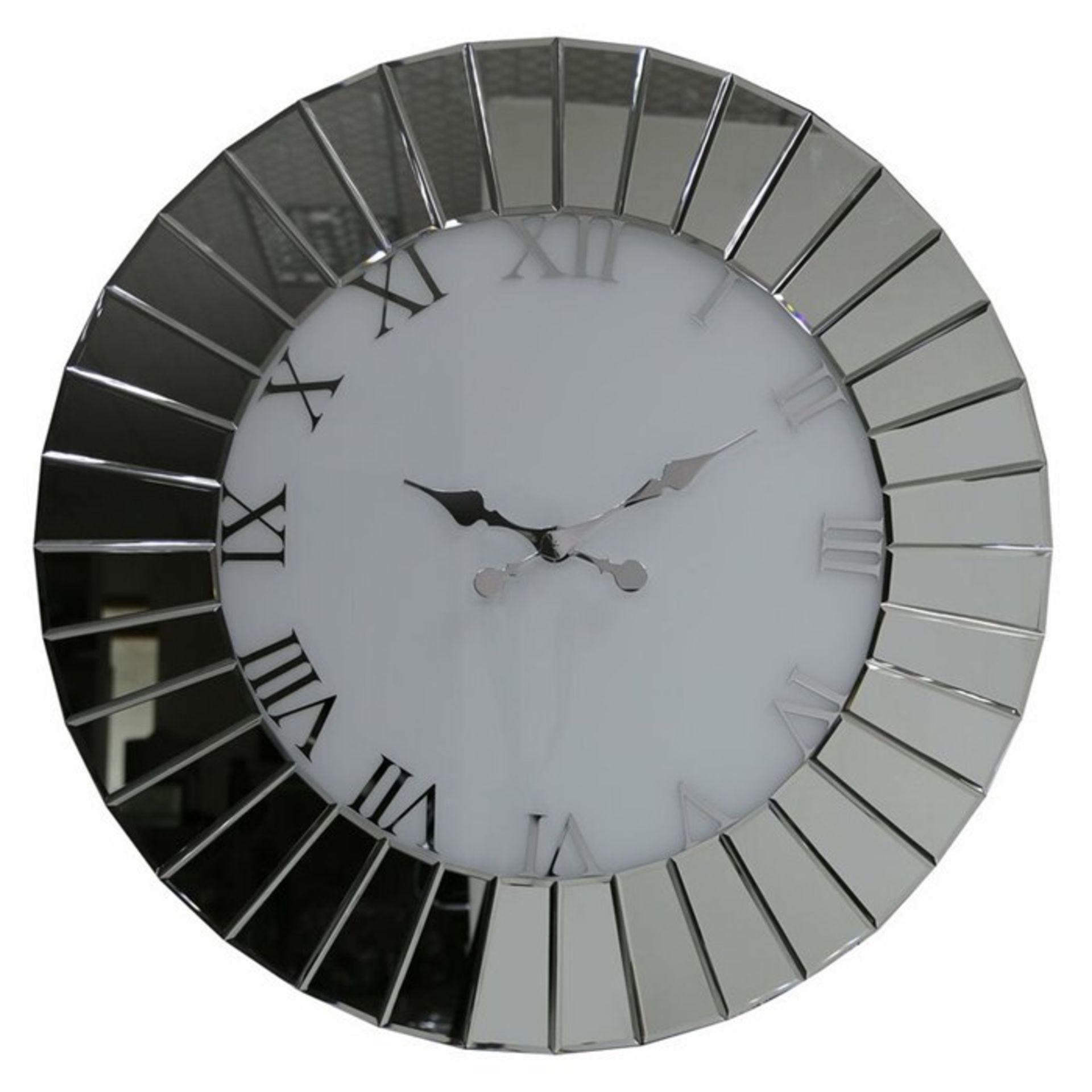 Canora GreyDurham Oversized Round Mirror Wall Clock13465/19MRFO1207
