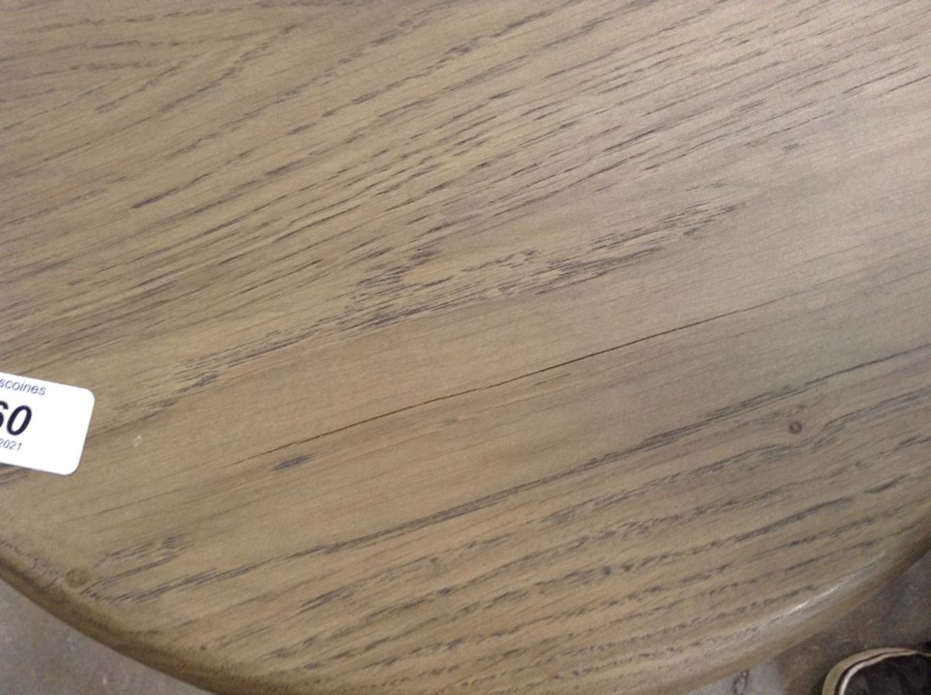 Wessex Smoked Oak Round Side Table (CH-M60 -HO-RSI - Image 2 of 2