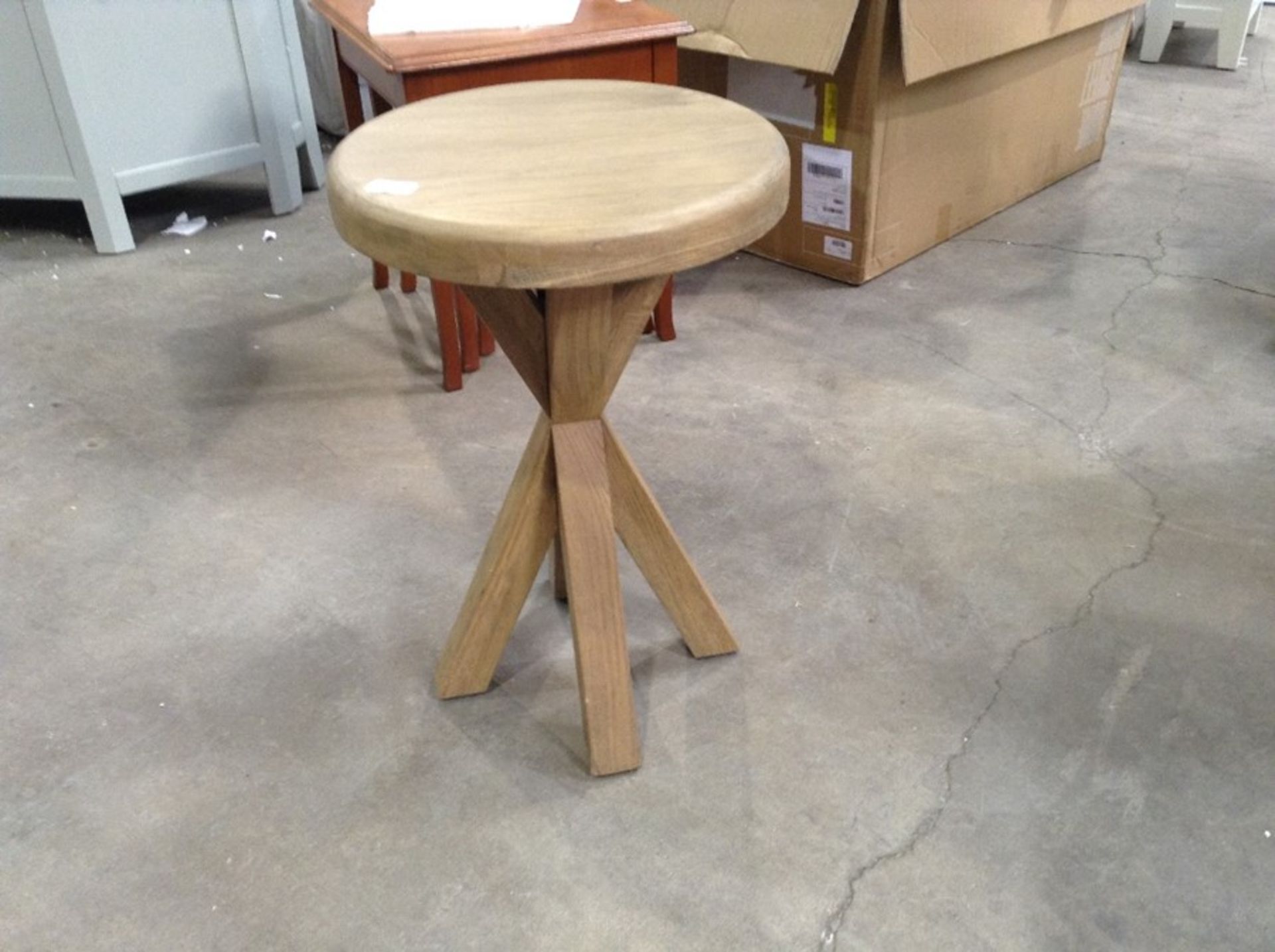 Wessex Smoked Oak Round Side Table (CH-M60 -HO-RSI