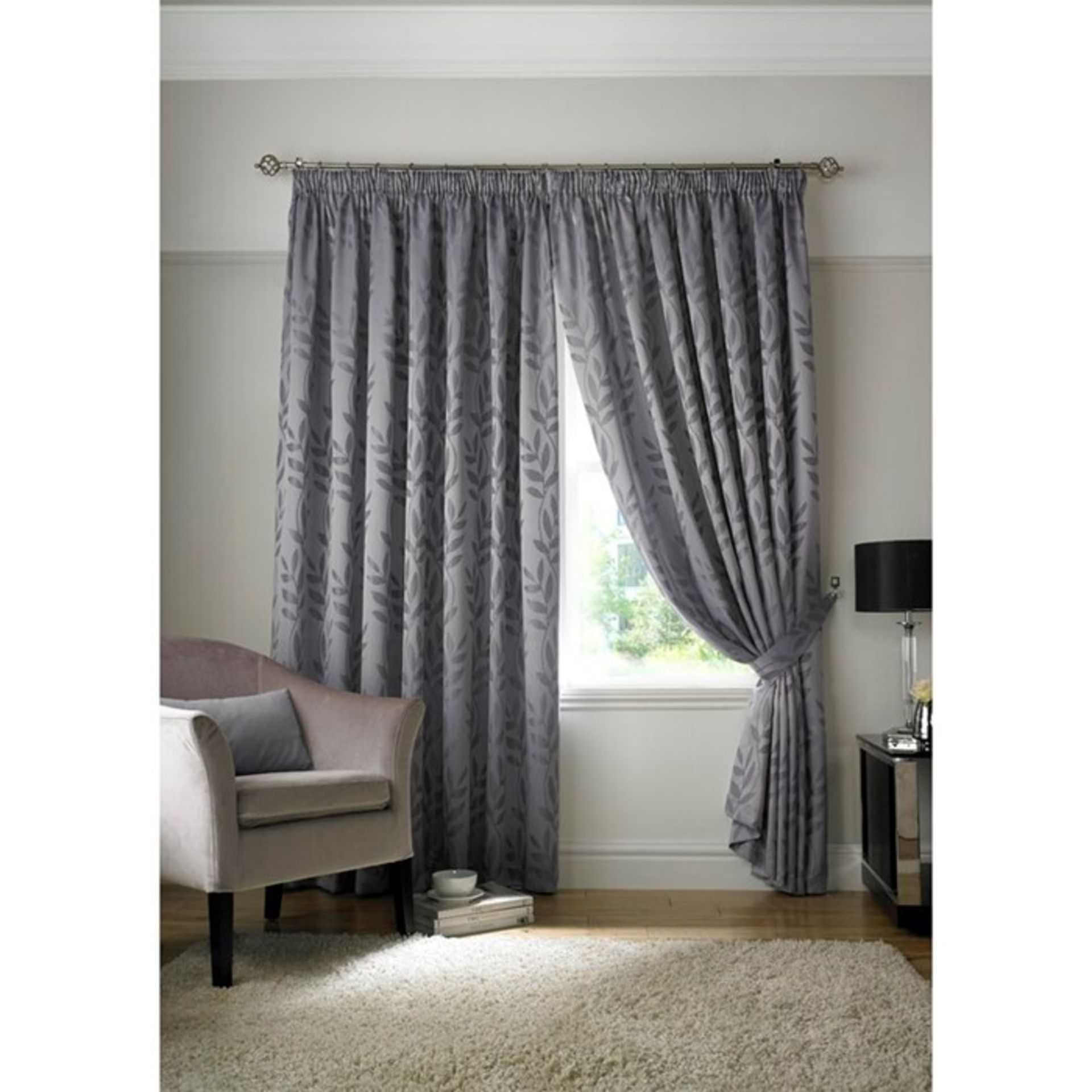 Three Posts, Bettrys Pencil Pleat Room Darkening Curtains (117 X 183CM / SILVER) - RRP £32.77 (