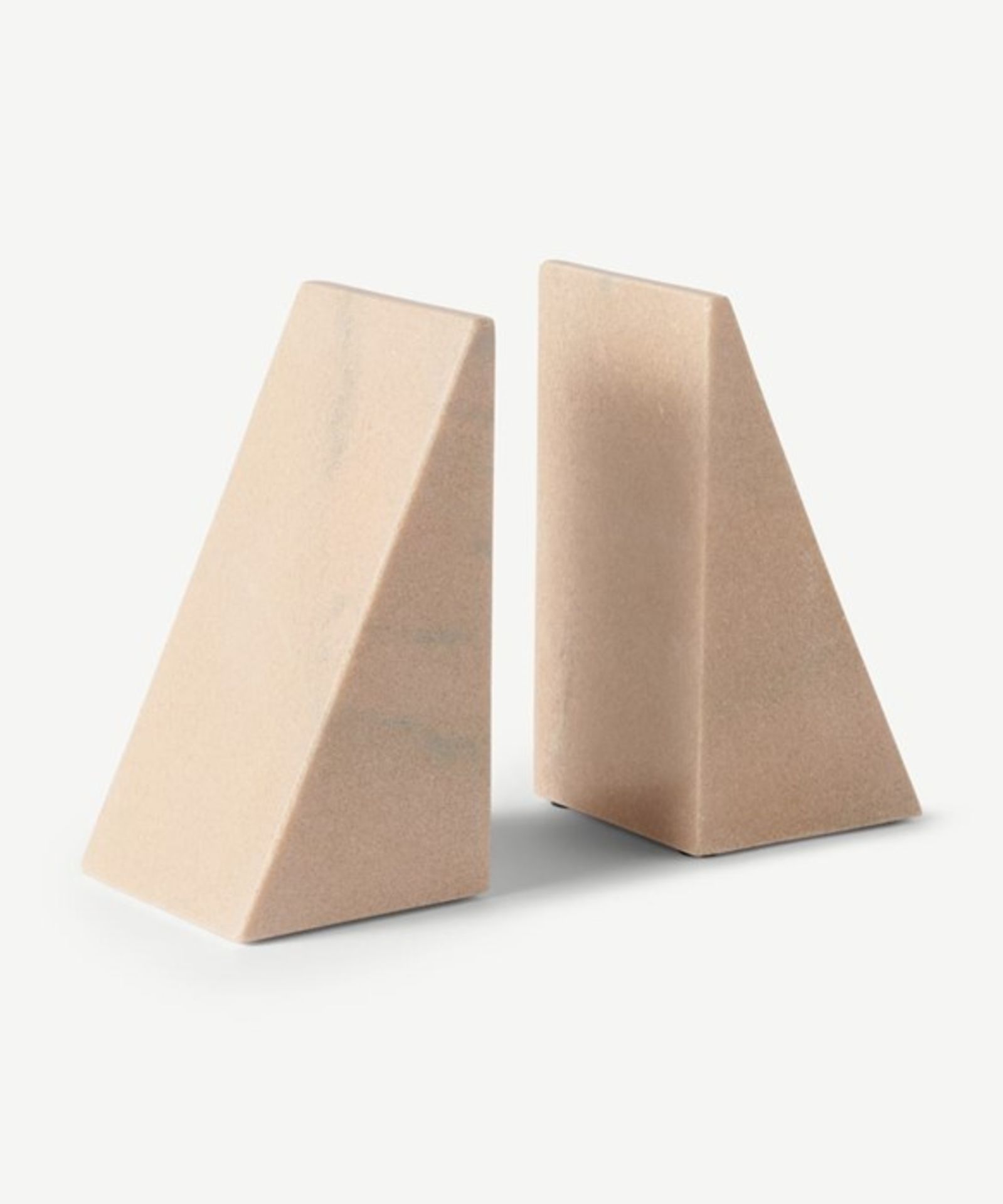 | 1x | Made.com Elisa Set of 2 Marble Book Ends Pink RRP Â£25 | SKU MAD-DACELS004PIN-UK | RAW |