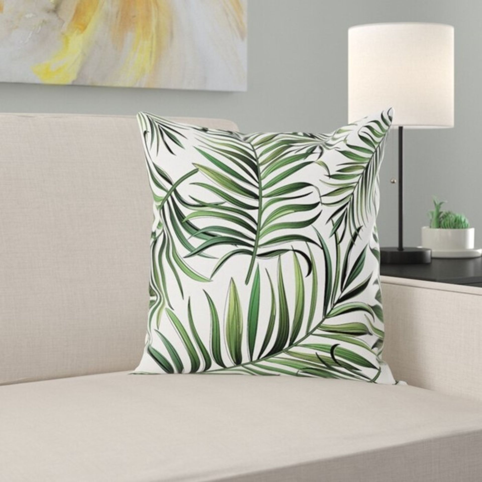 Bay Isle Home, Tarpon Leafs Cotton Cushion with Filling (45 X 45CM) - RRP £23.99 (HOKD9540.