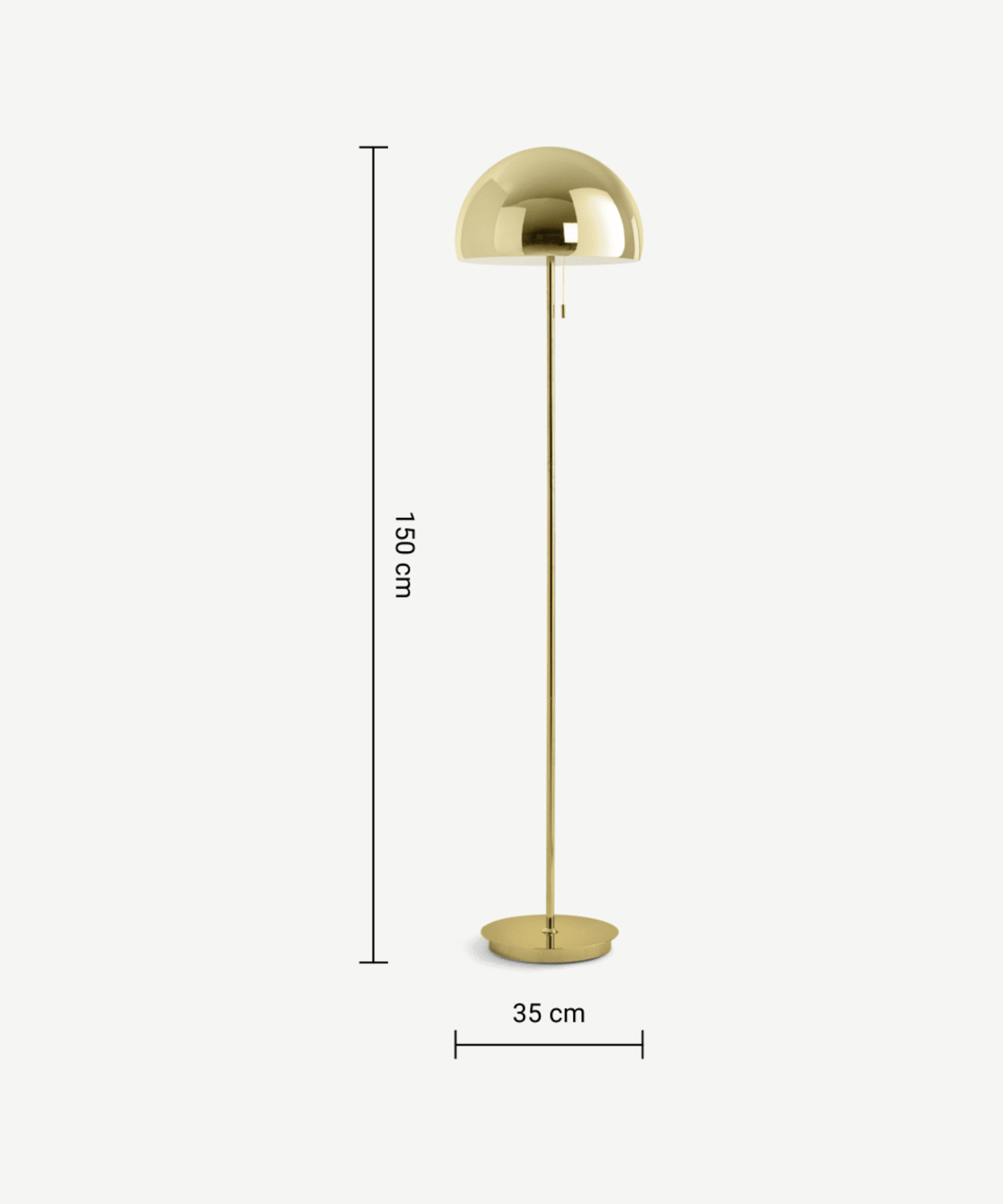 |1X|Made.com Collet Dome Floor Lamp Brass RRP Â£99|1j0470/5 - FLPCOL006BRA-UK| (1j0470/5) 2G