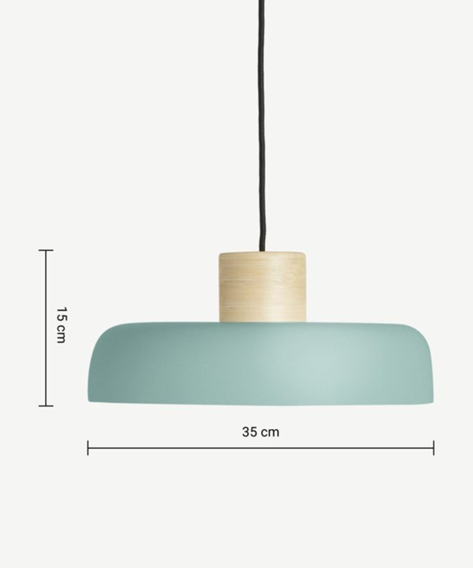 |1X|Made.com Todd Pendant Lamp Shade Duck Egg Blue & Bamboo RRP Â£35|1j0474/12 -CLPTOD008BLU-UK|