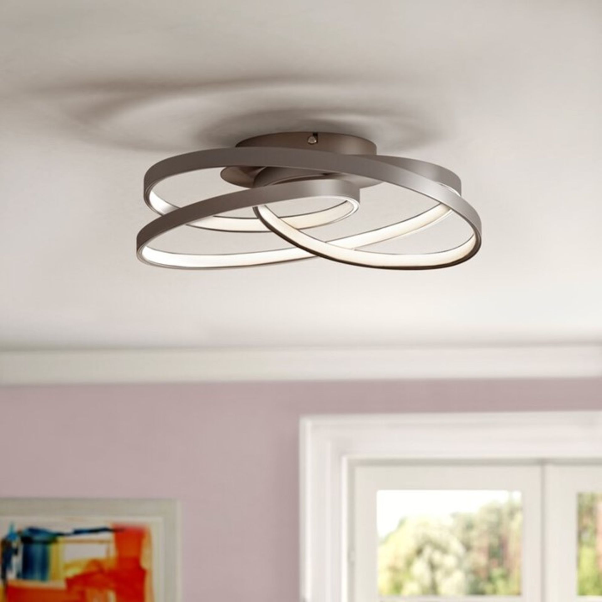 Metro Lane, Quintara 1-Light LED Semi Flush Mount X2 - RRP £118.99 (HOKG8210 - 13943/31 - 13943/