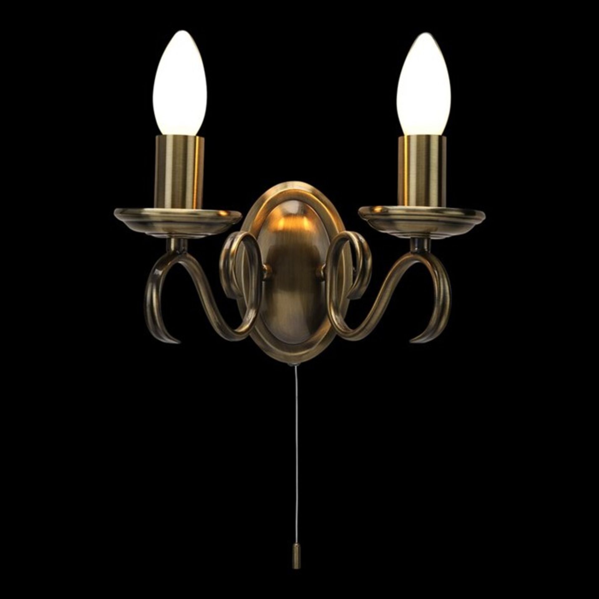 Endon Lighting, Bernice 2-Light Candle Wall Light (SATIN SILVER) - RRP £27.99 (UEL1476 - 13943/44)