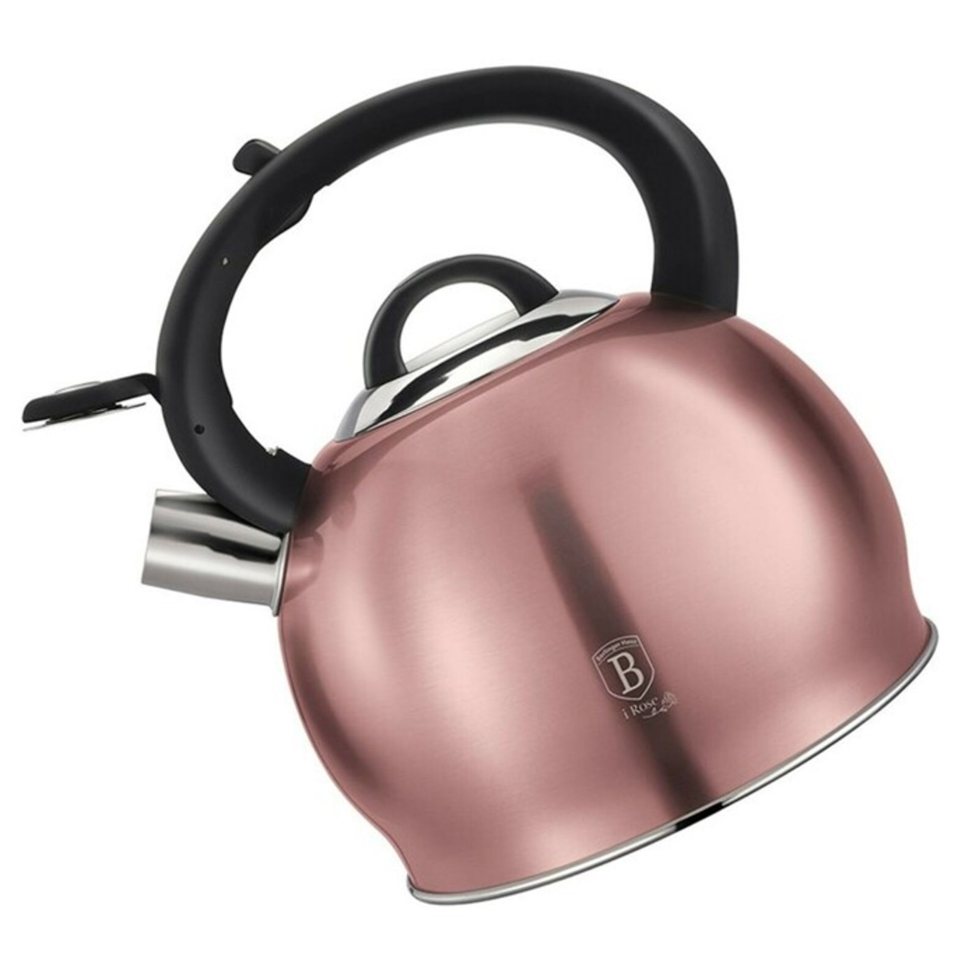 Berlinger Haus, 3L Stainless Steel Whistling Stovetop Kettle (PINK) - RRP £23.99 (BCLI1008.