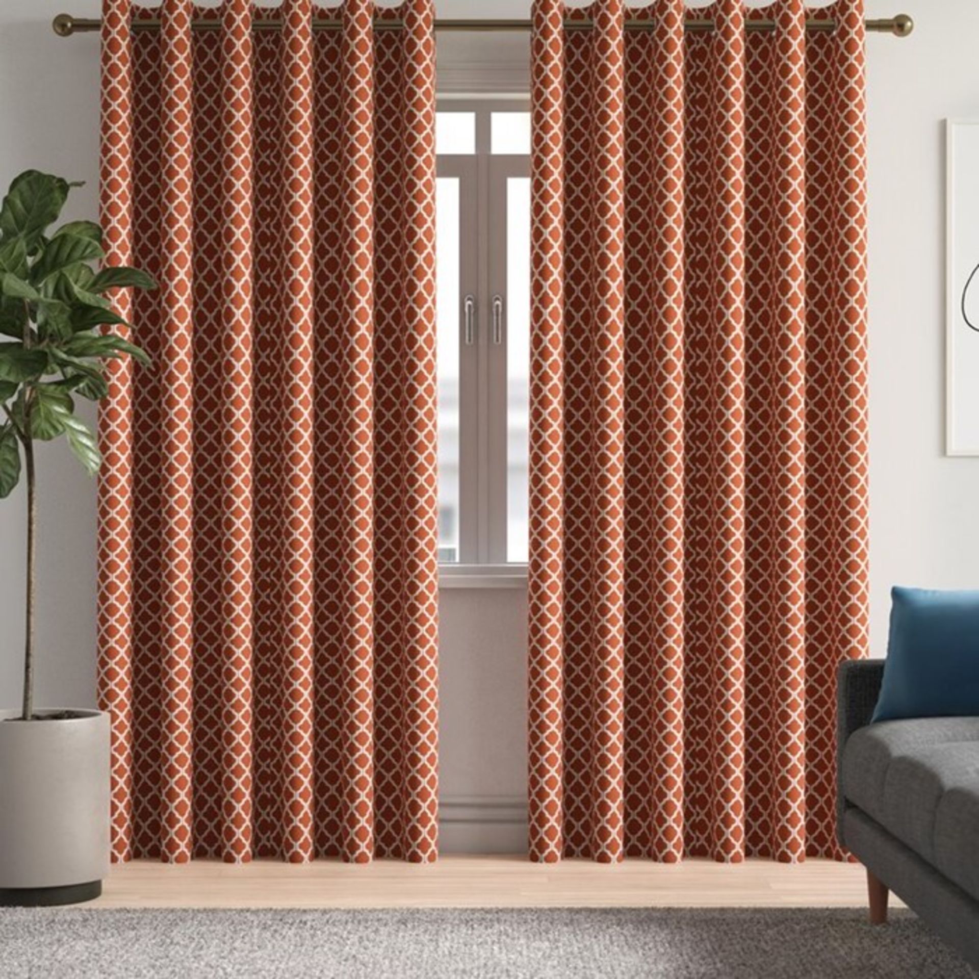 Zipcode Design, Judith Cotsworld Eyelet Room Darkening Curtains TEAL (117CM X 137CM) - RRP £32.85 (