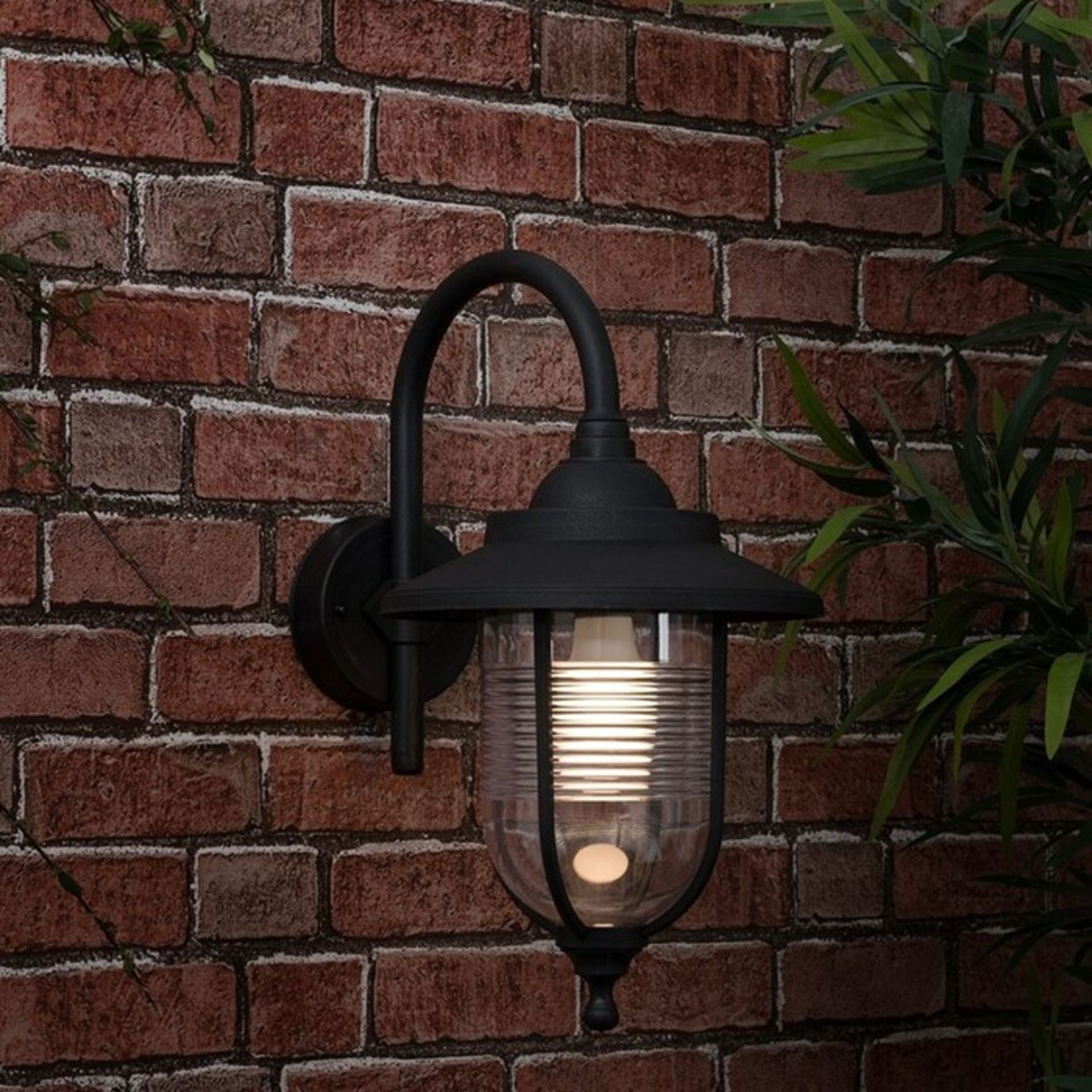 MiniSun, Eyam Swan Neck 1 Light Outdoor Wall Lantern - RRP£26.99 (MSUN2713 - 15630/6) 7F