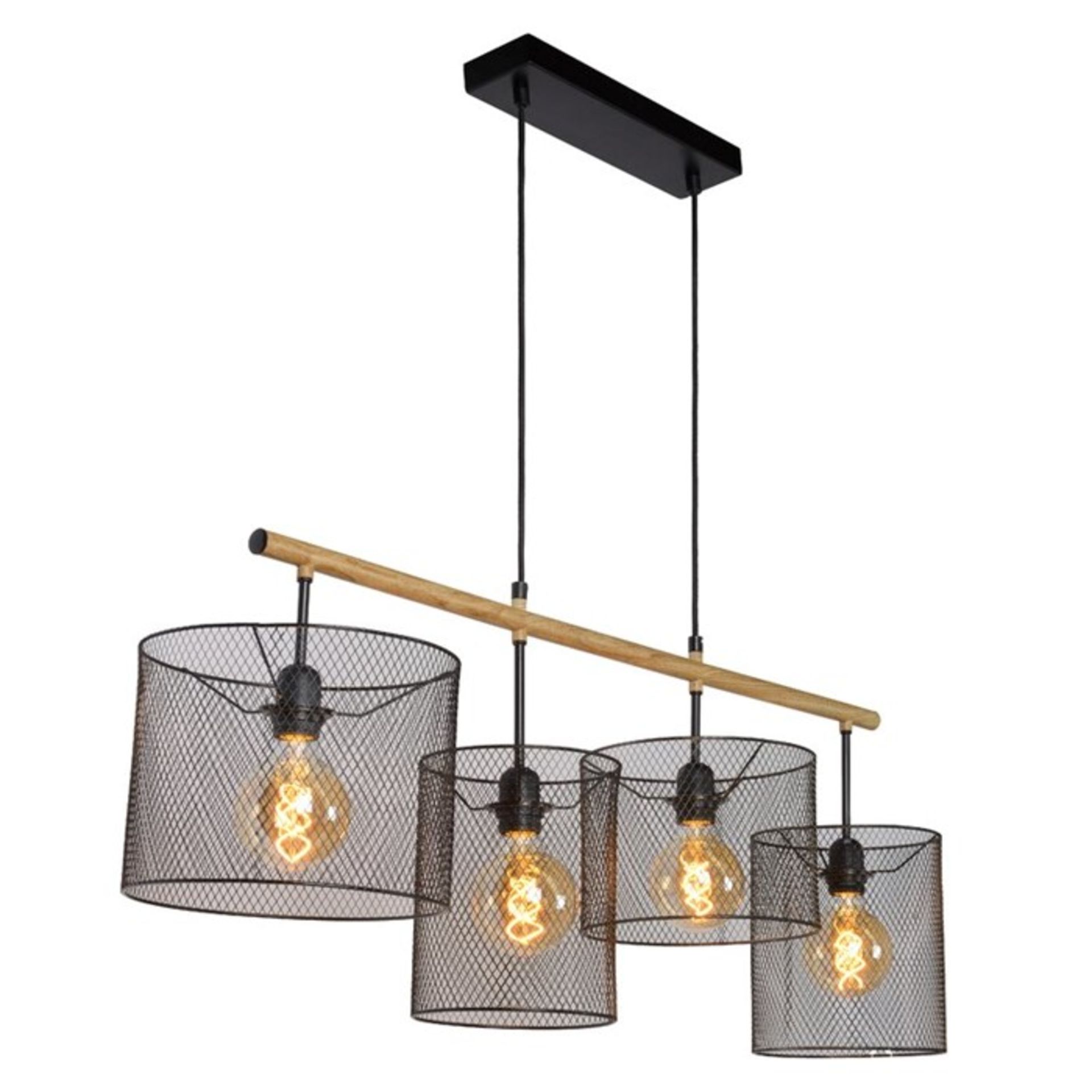 Lucide, Baskett 4-Light Kitchen Island Pendant - RRP£81.99 (KBRI1006 - 15630/16) 7C