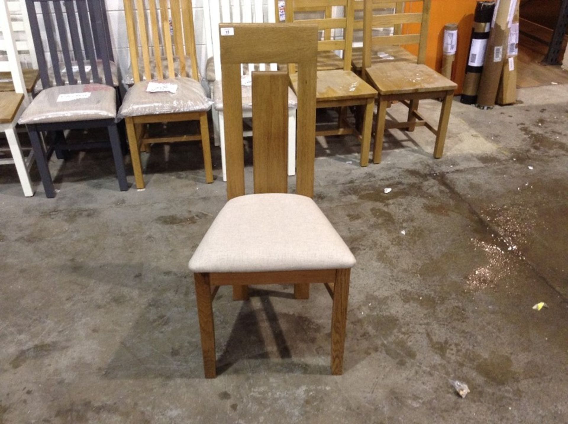 1 X Oslo Oak Dining Chair (CH-M33 -ML 17)