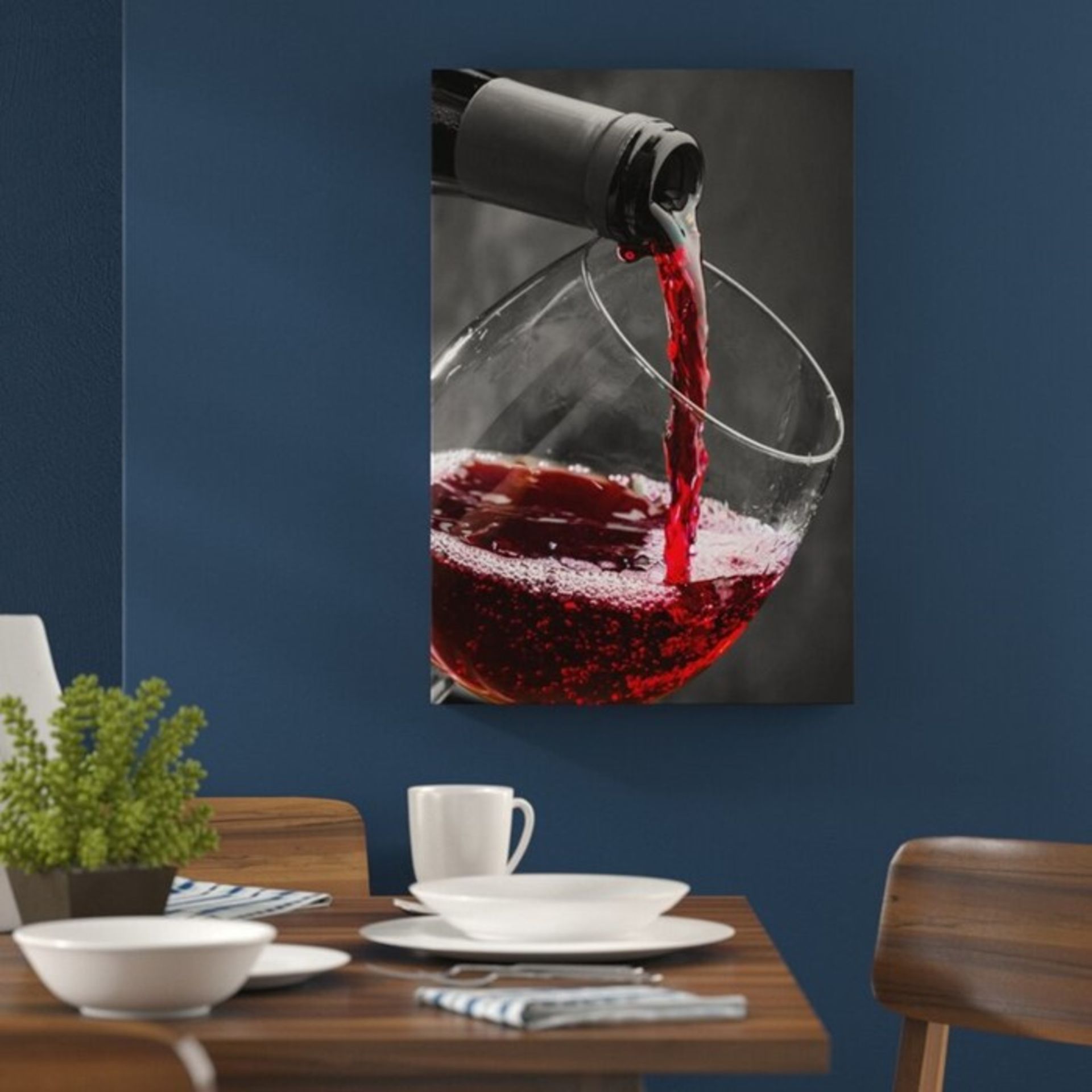 PixxprintDelicious Red Wine Graphic Art on Canvas1