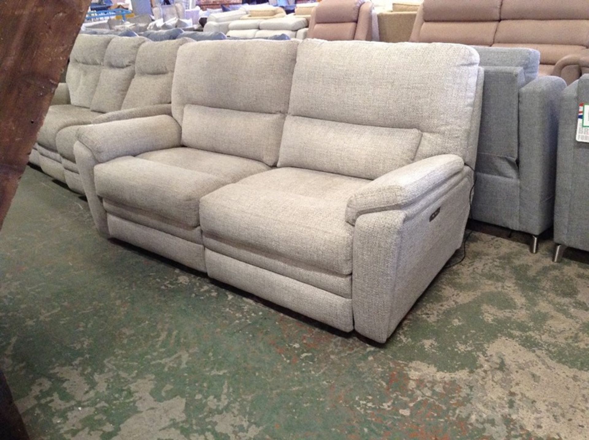 BISCUIT ELECTRIC RECLINING 3 SEATER (MARK ON SIDE)