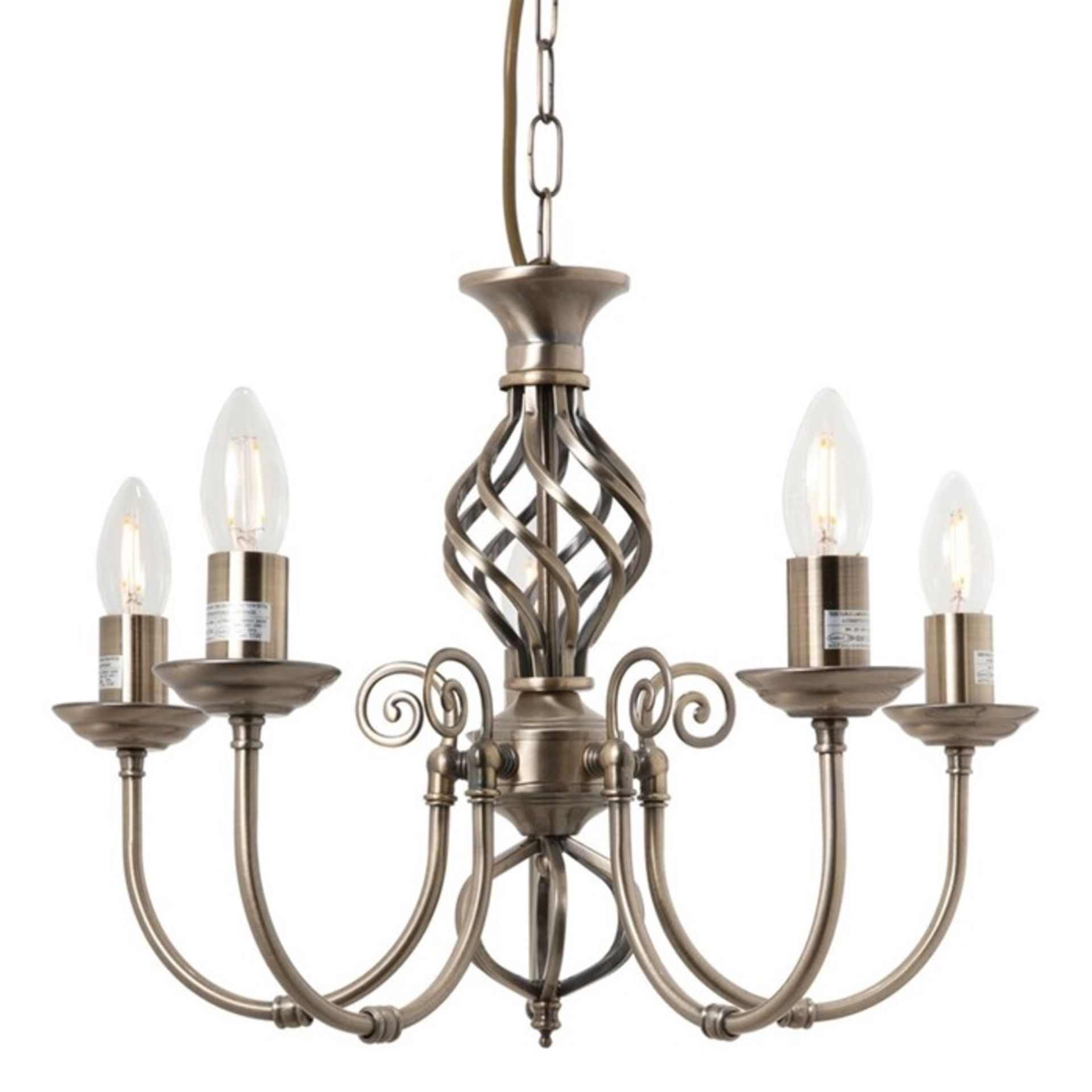 Marlow Home Co., Reynal 5-Light Candle Style Chandelier (ANTIQUE BRASS) - RRP £64.99 (HOKG4366 -