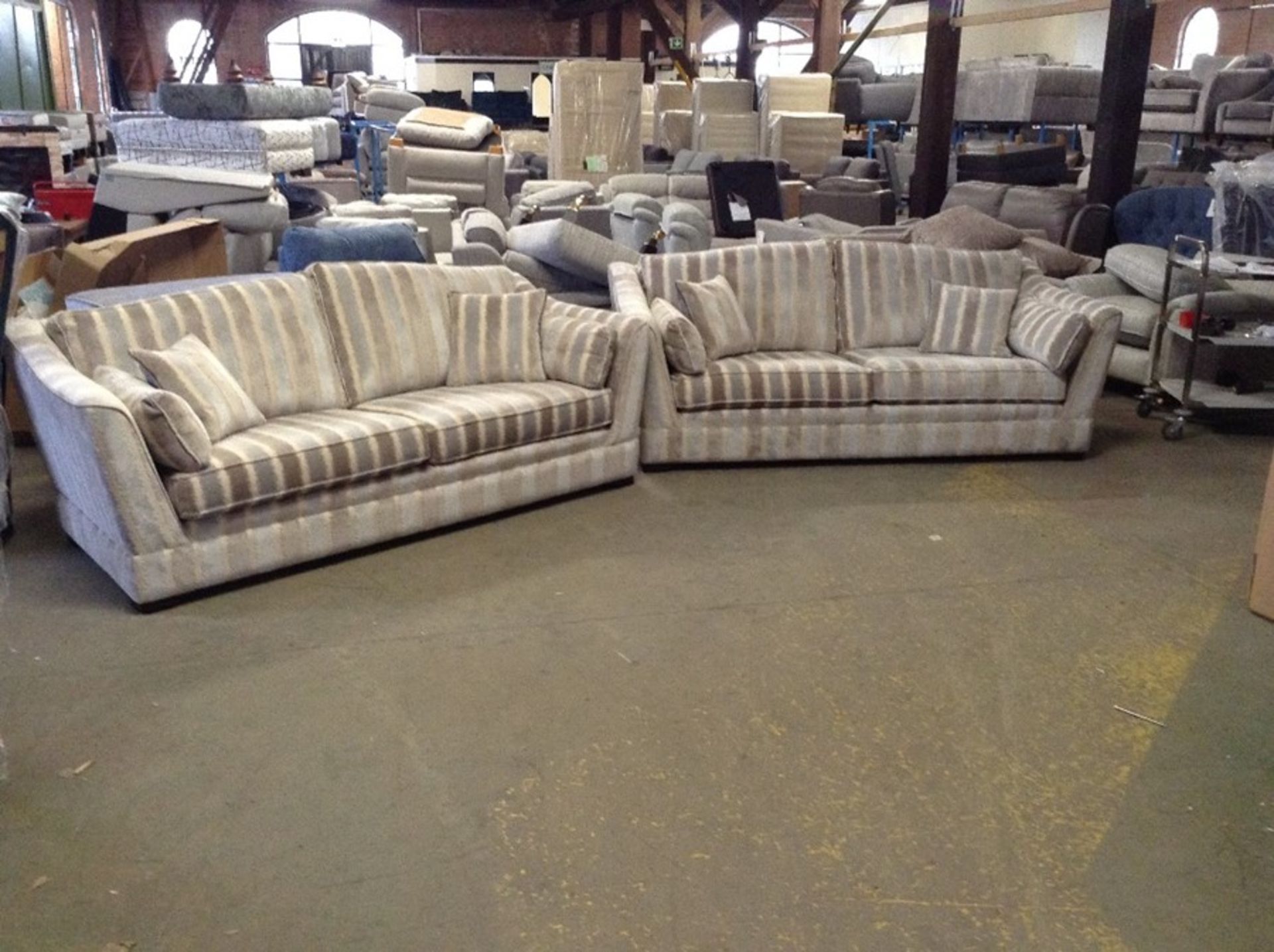 X2 MULTI COLOURED PATTERNED 3 SEATER SOFAS TR00214