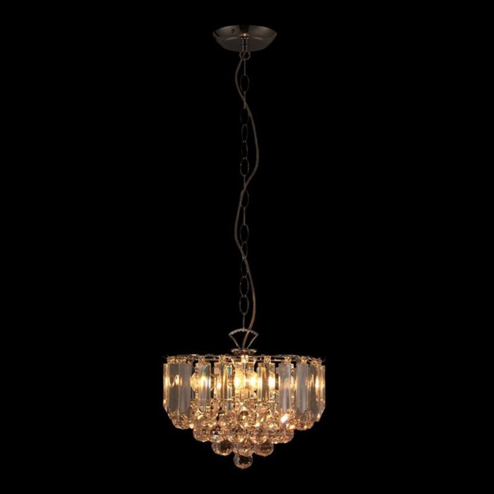 Willa Arlo Interiors, 3-Light Crystal Chandelier (ANTIQUE BRASS) - RRP £69.99 (UEL4453 - 17071/28)