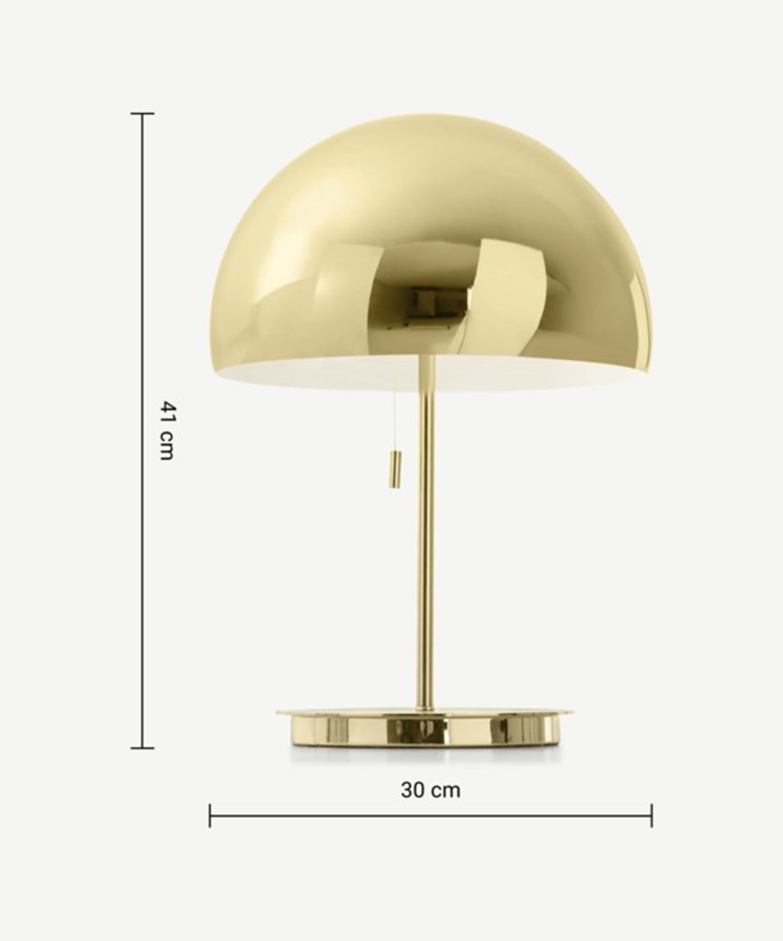 Made.com Collet Dome Table Lamp Brass RRP Â£69 (76A - 9) 1G