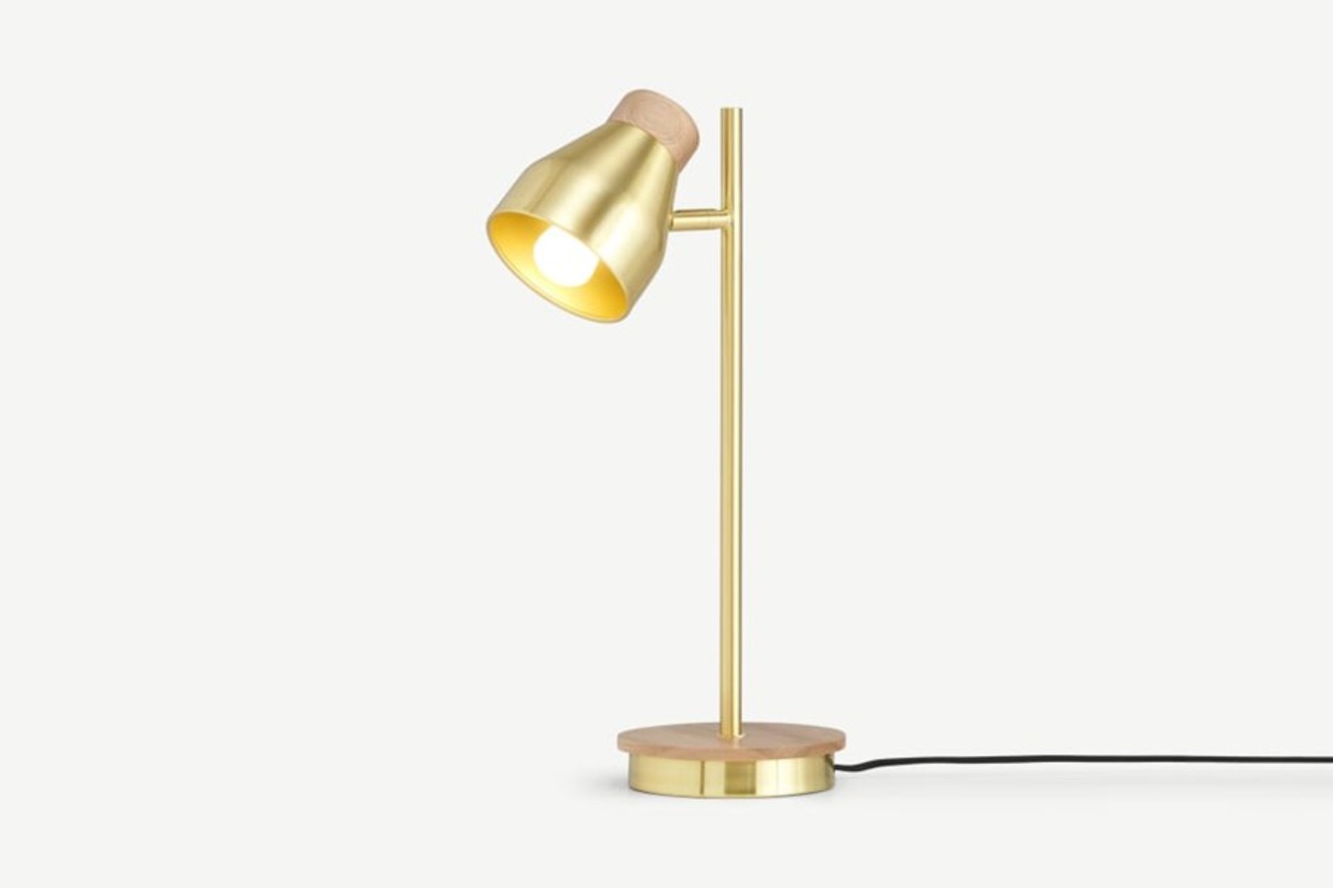 | 1x | Made.com Albert Table Lamp Brushed Brass & Light Wood RRP Â£49 | SKU MAD-TLPALE002ZBR-UK |