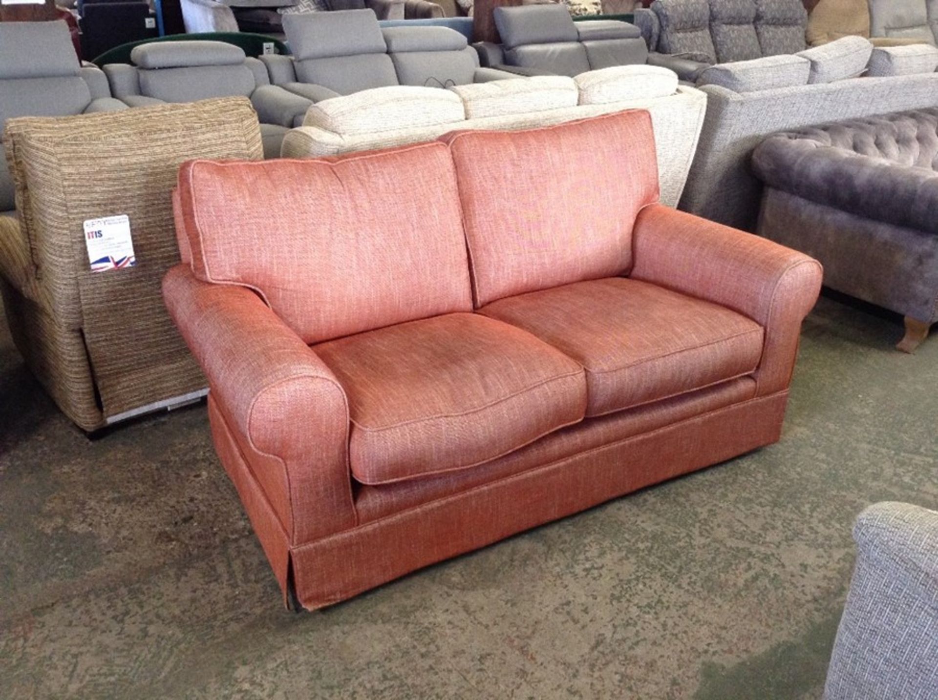 ORANGE FABRIC 2 SEATER SOFA TR002157 W00853502