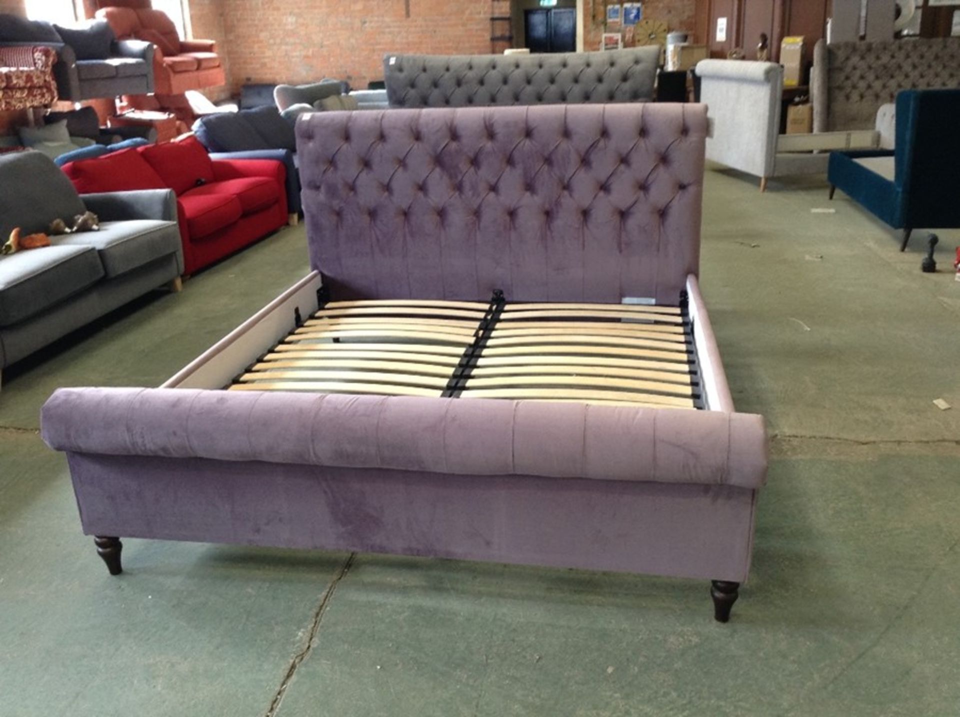 PURPLE 6FT BEDFRAME (NO CENTRE RAIL) WM35-K409