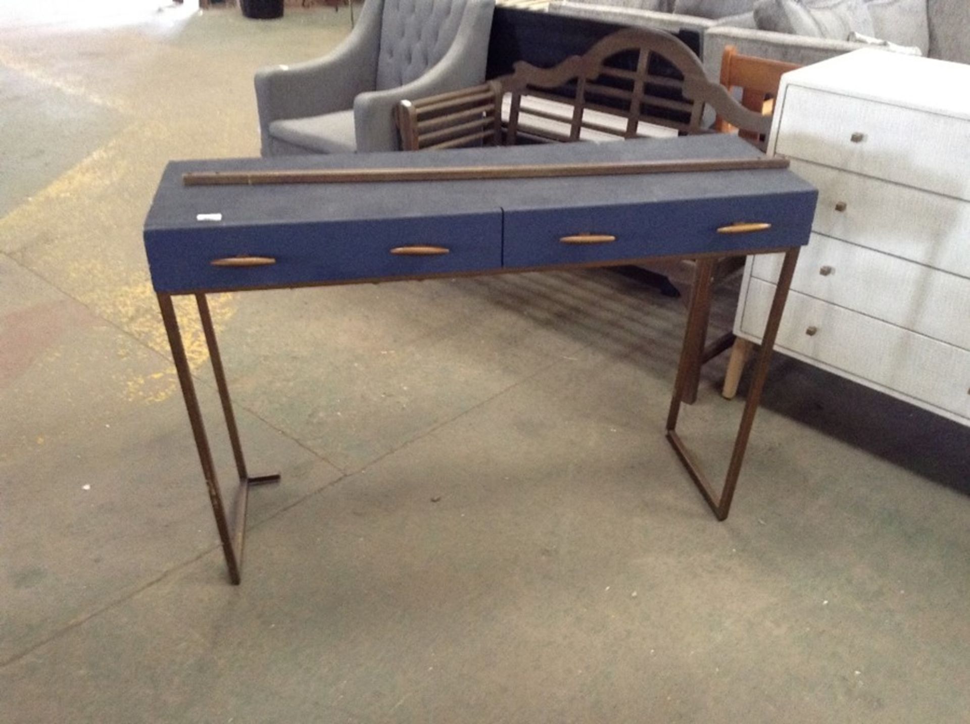 BLUE CONSOLE TABLE (DAMAGED)