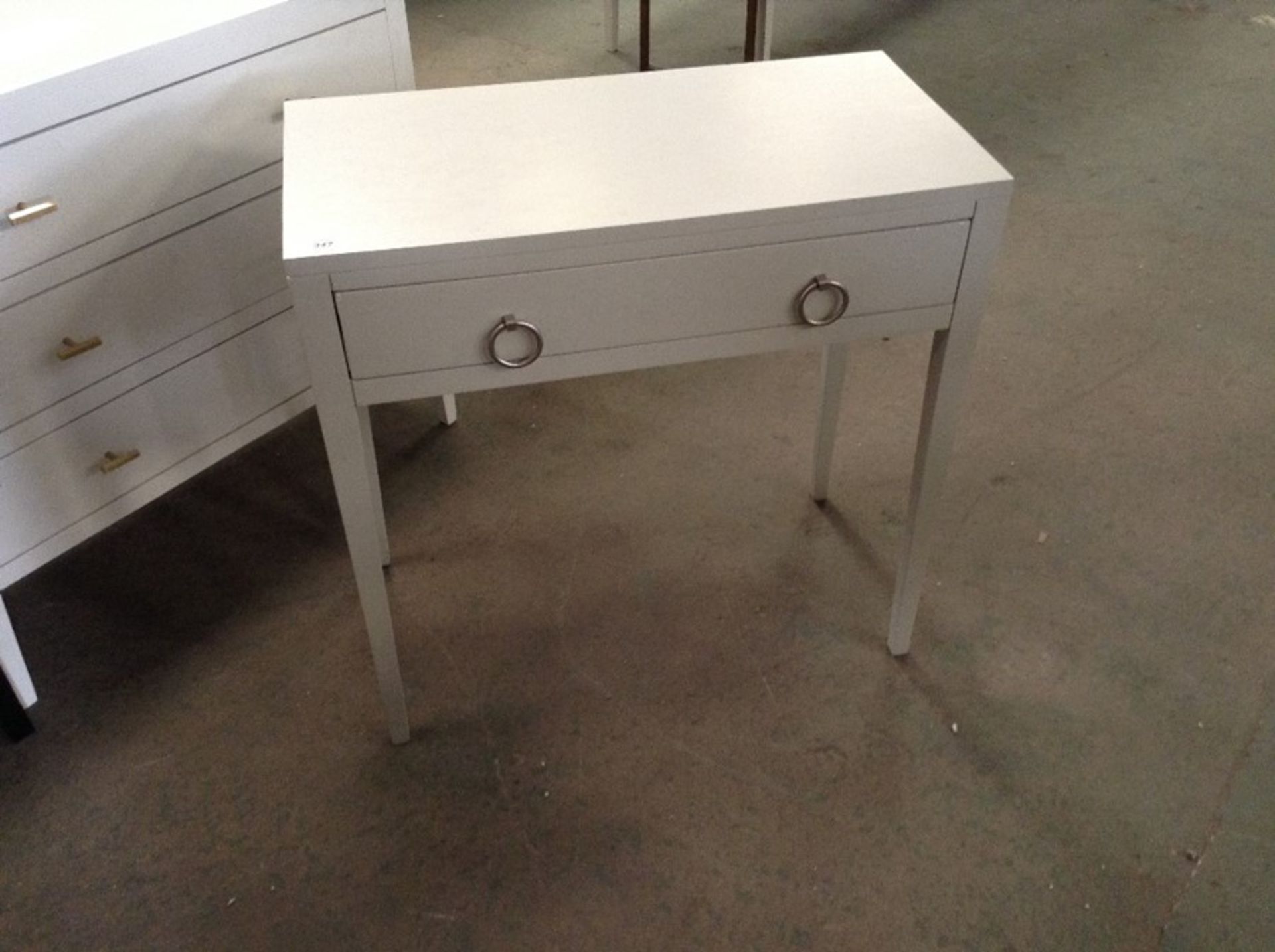 SOFT GREY TELEPHONE TABLE (CHIPPED)