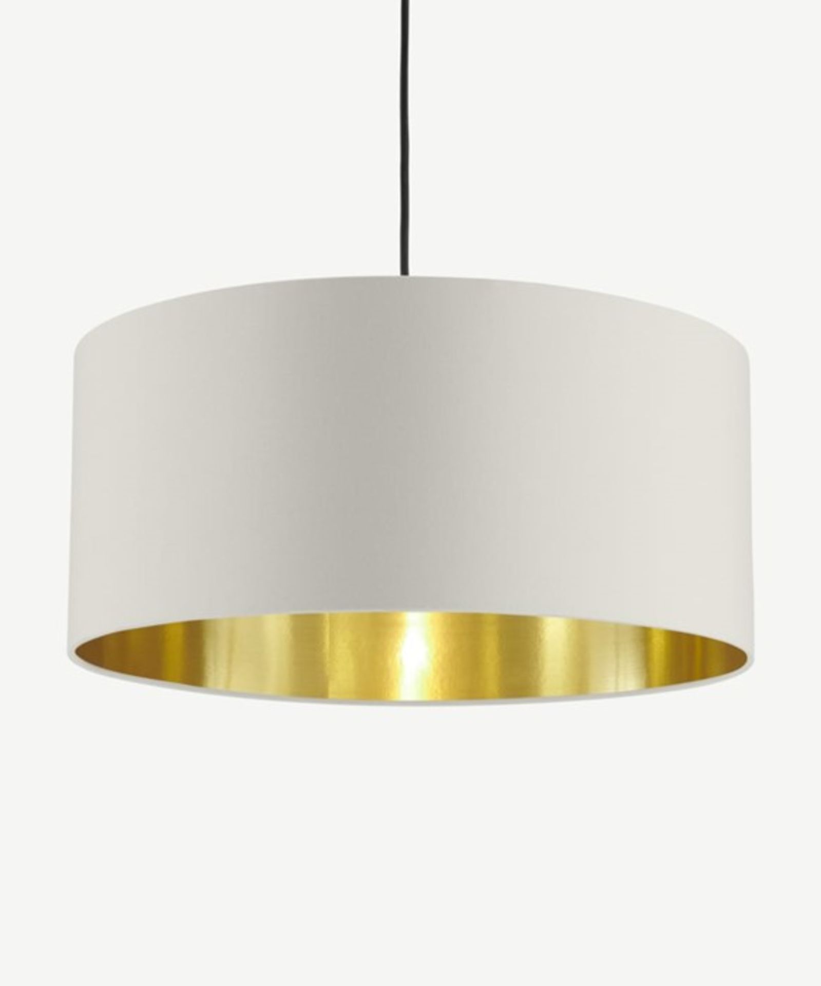 | 1x | Made.com Oro Pendant Shade Clay White & Brass | SLIGHT DENT| RRP Â£32 | SKU MAD-