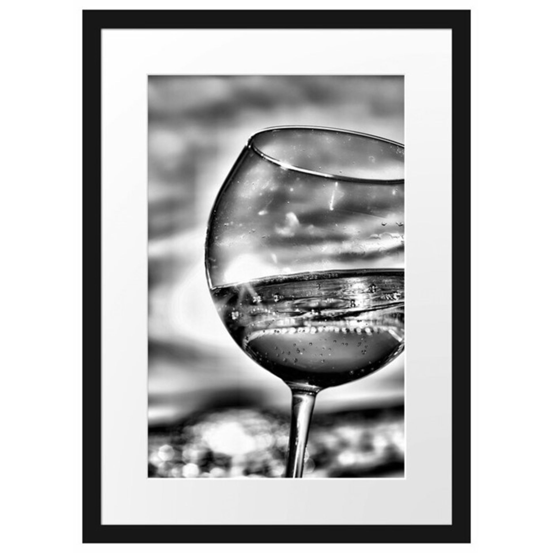EAST URBAN HOME, Wine Glasses at the Sea Framed Photographic Art Print - RRP £69.99 (EUCU9481 -