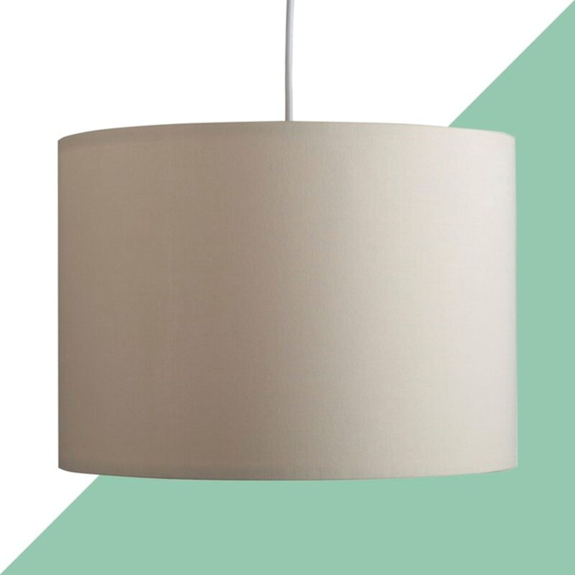 MiniSun,35cm Rolla Cotton Drum Pendant Shade RRP - £24.99 (17474/70 -MSUN1650)(GREY)X 2 4E