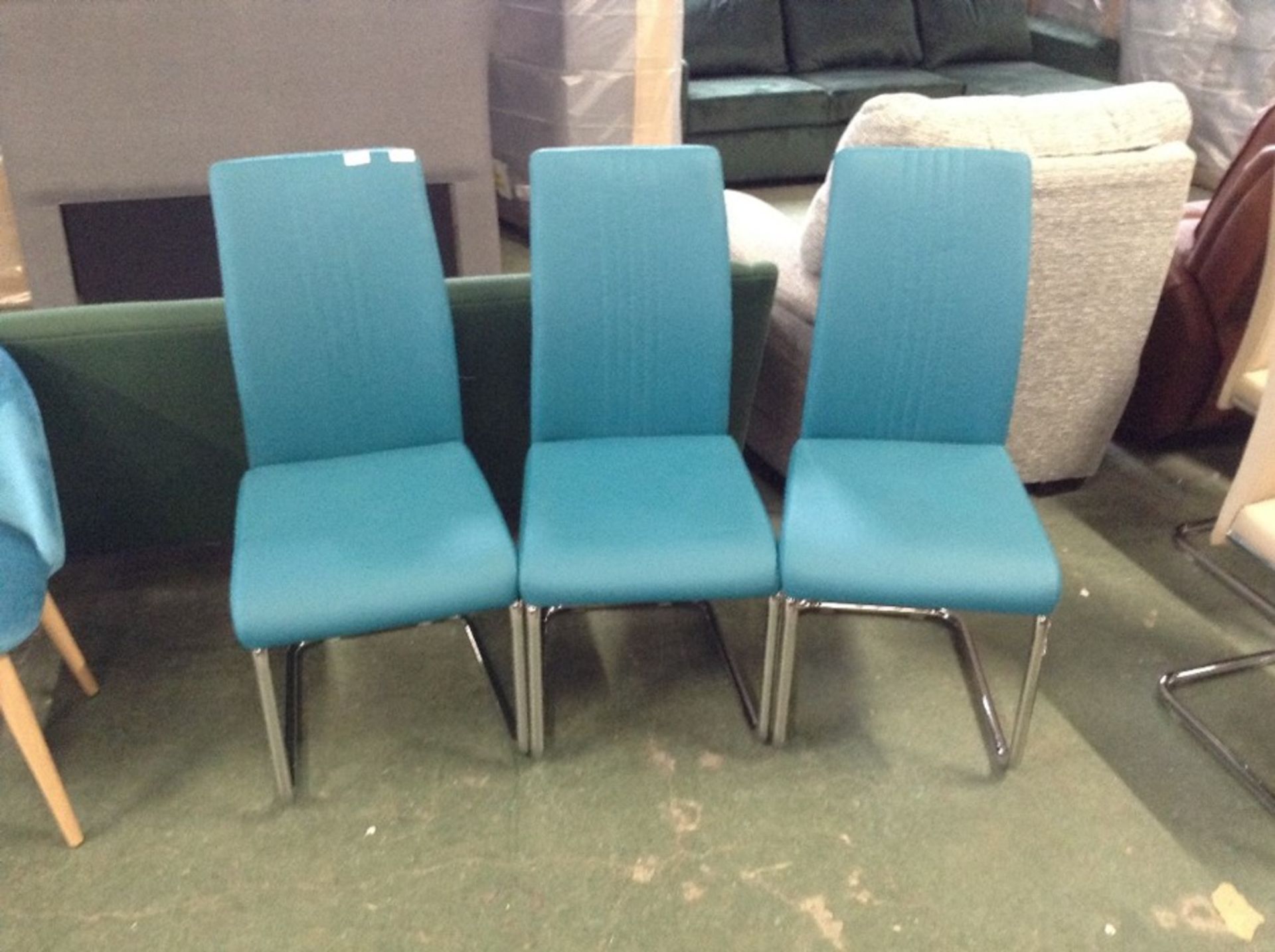 LARKSON UPHOLSTERED DINING CHAIR (SET OF 3) TEAL (22681/7 -VDBB5230)