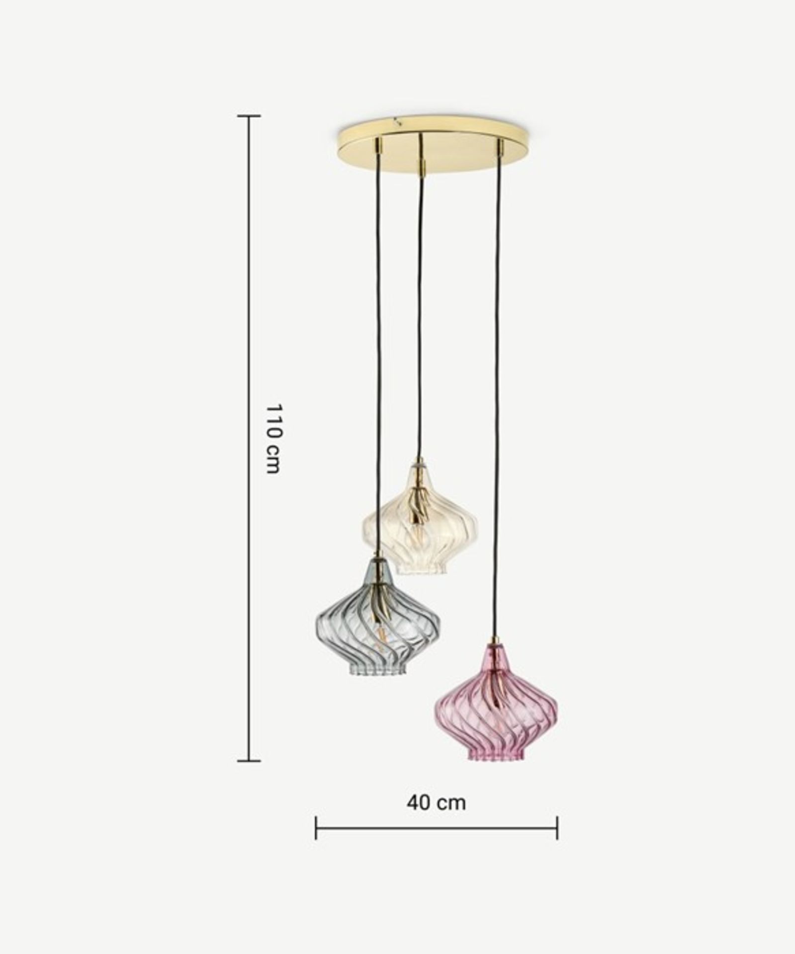 |1x| Made.com | Kaleido, Cluster Pendant Lamp, Pink | RRP £149 | CLPKAL006PNK-UK | 1J0427/7 | 6F |