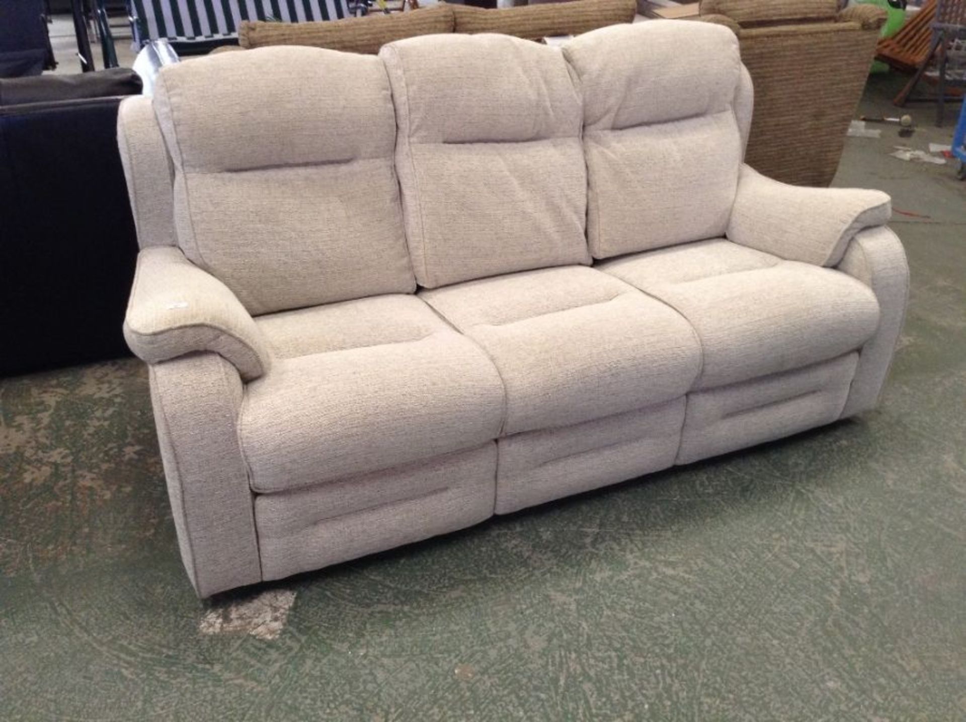 BISCUIT HIGH BACK 3 SEATER SOFA (FAULTY) (TROO2224