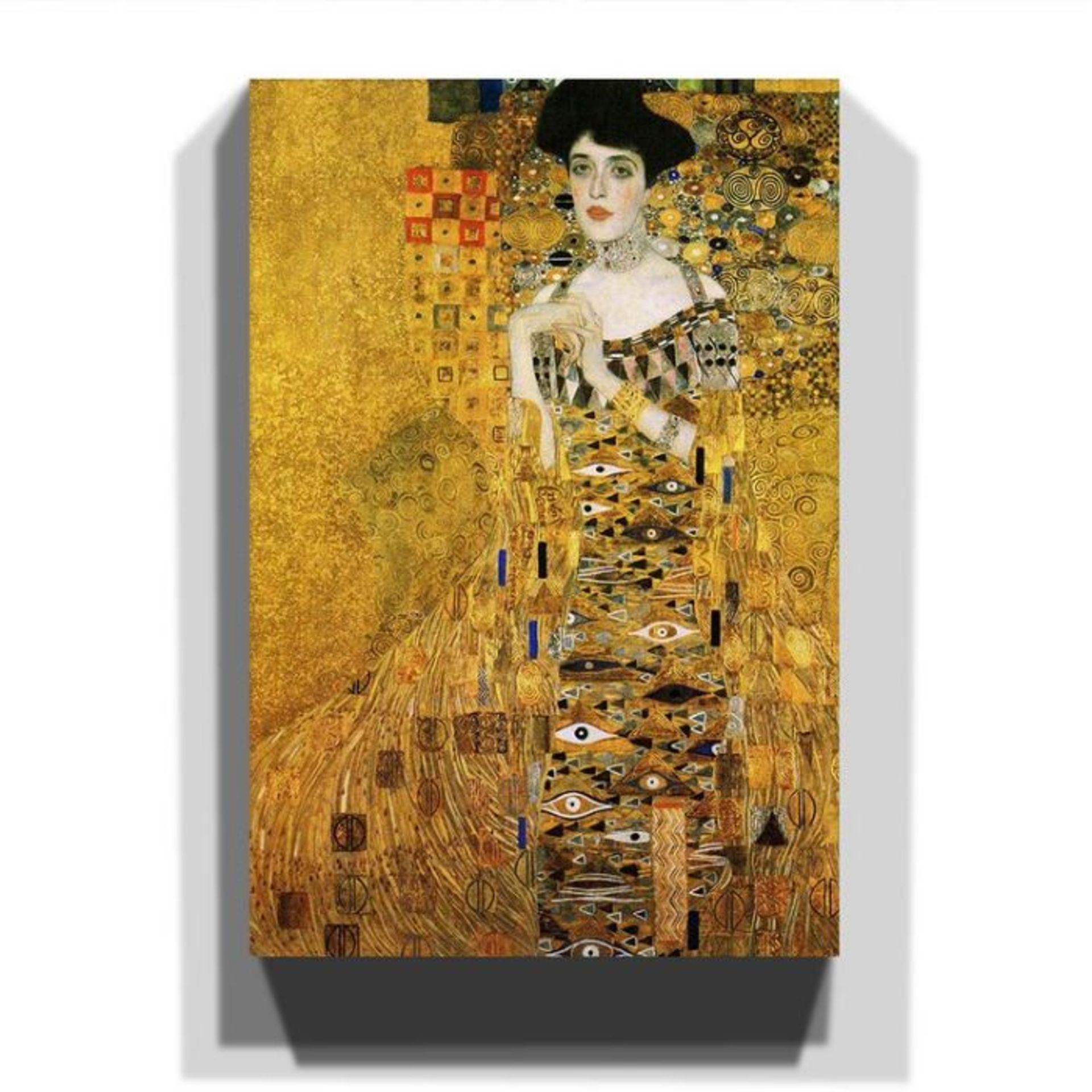 Portrait of Adele Bloch-Bauer 2' by Gustav Klimt - Wrapped Canvas Painting Print (ORANGE) RRP - £