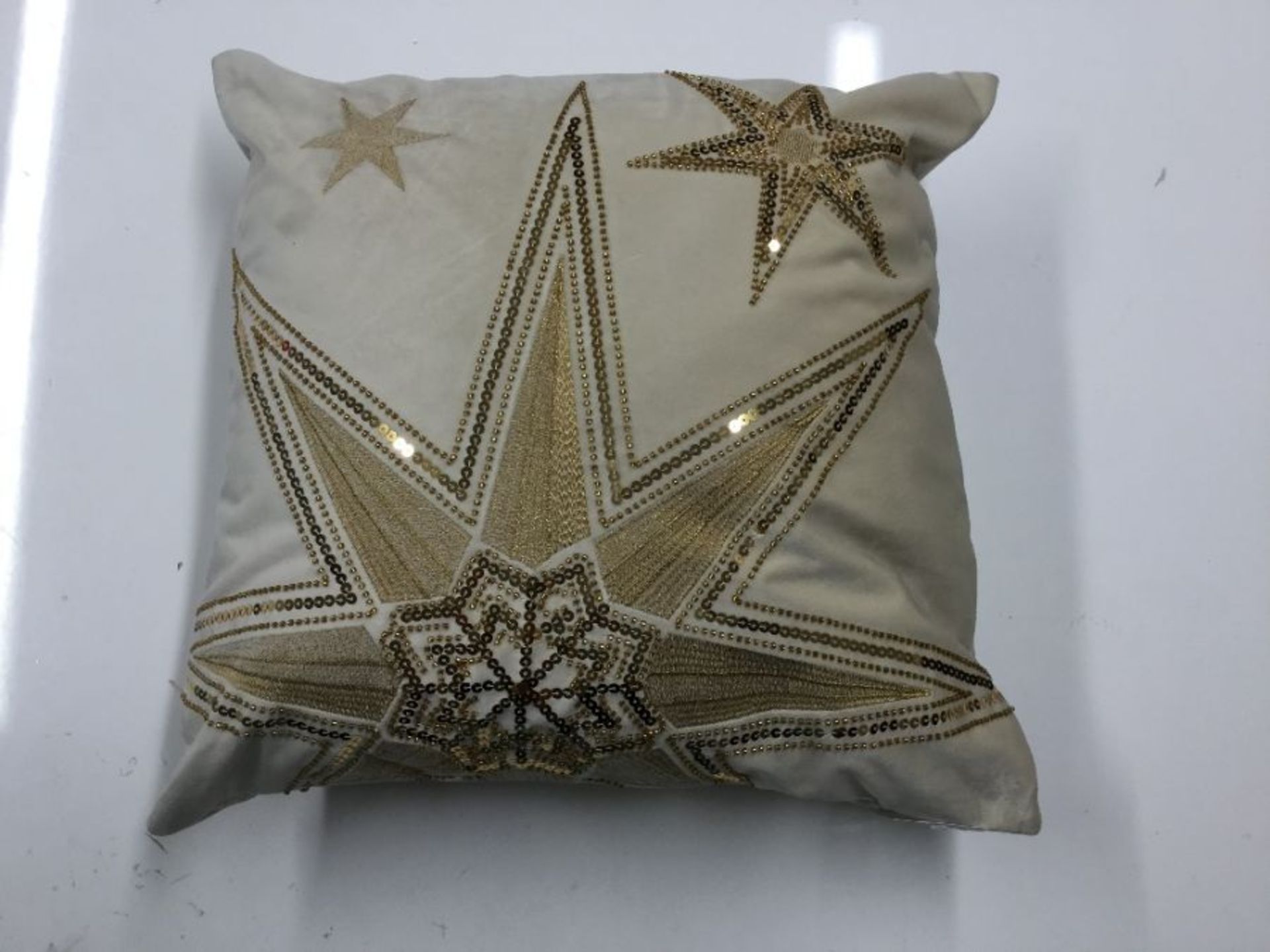 CUSH BEAD STR GOLD SIZE 43X43CM (NX132) - 8B