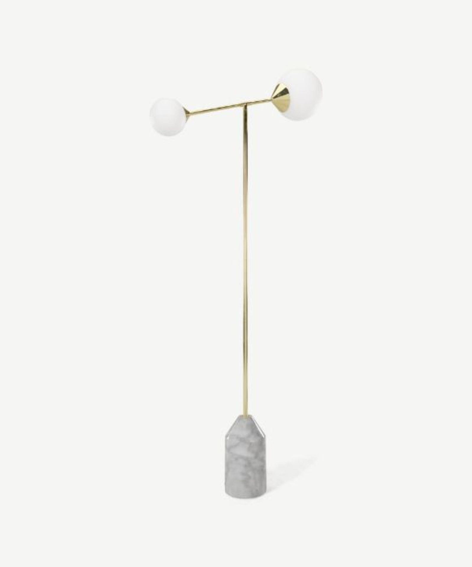 |1x|Made.com Faye Floor Lamp |Brass and Marble | MISSING BIGGER SHADE |RRP - £139 (FLPFAY001BRA-UK -