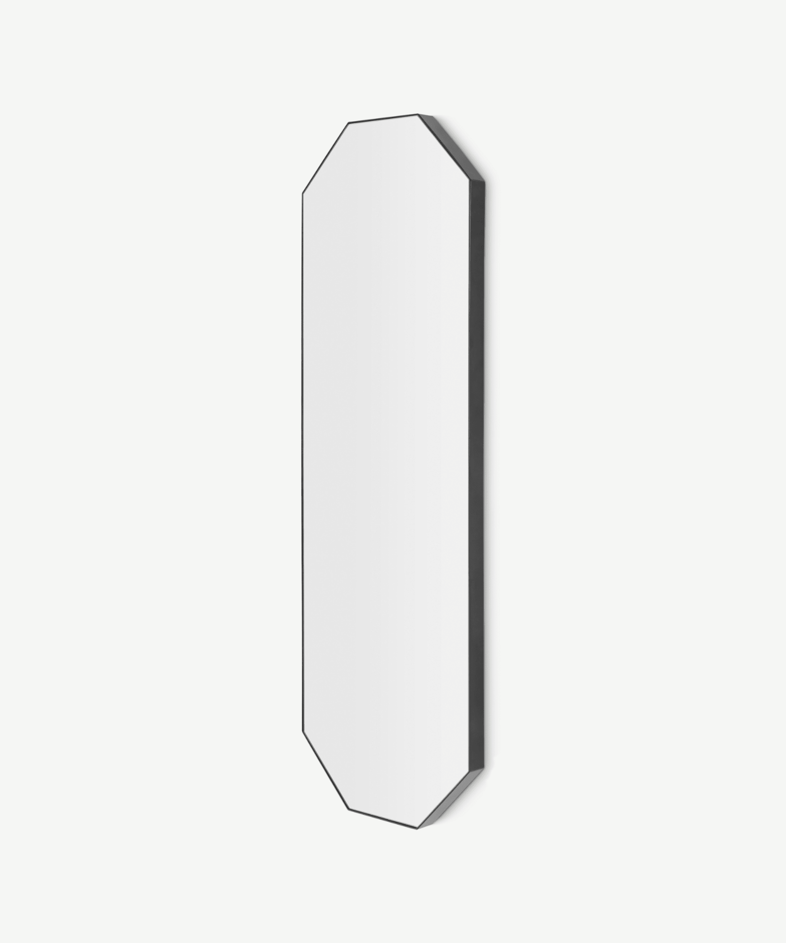 |1x|Made.com | Arles Octagonal Full Length Mirror 40 x 120cm |Matt Black | FRAME SLIGHTLY OUT |