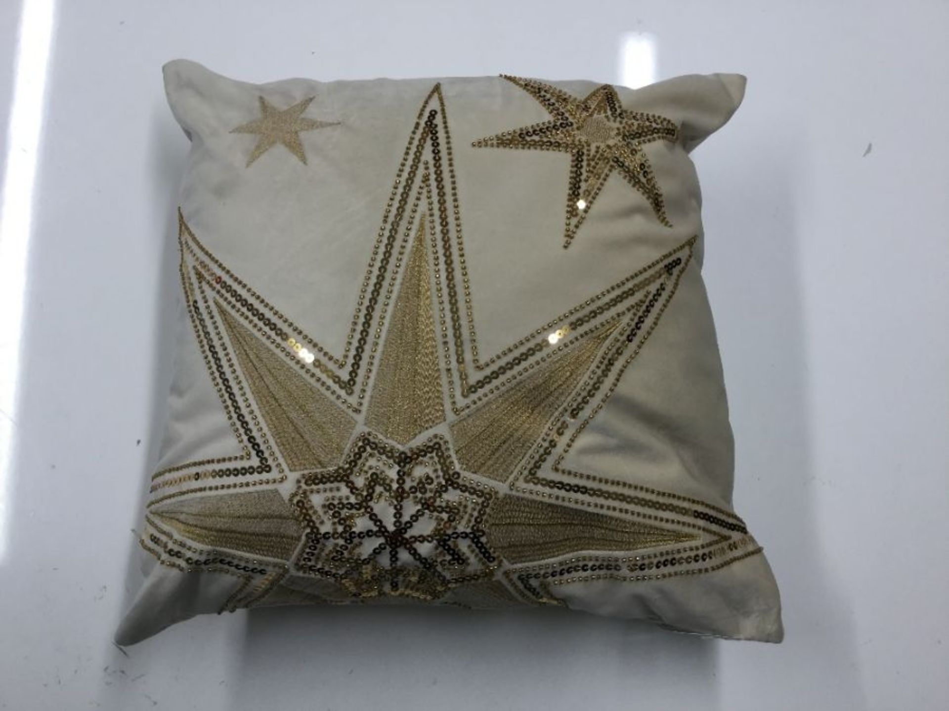 CUSH BEAD STR GOLD SIZE 43X43CM (NX133) - 8B