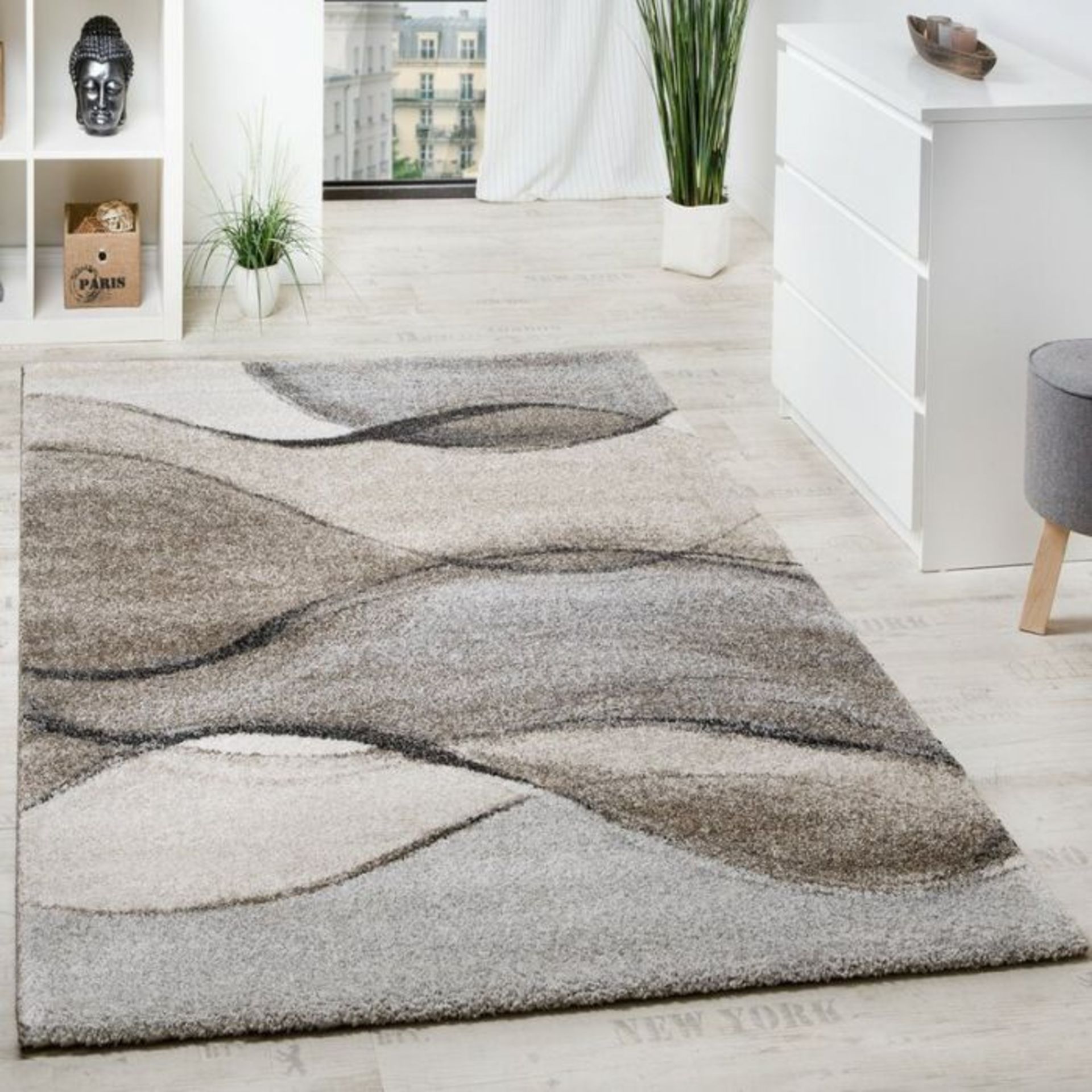 Zipcode Design,Kathleen Grey/Beige Rug (120CM X 170CM)(18609/32-ALAS6187)