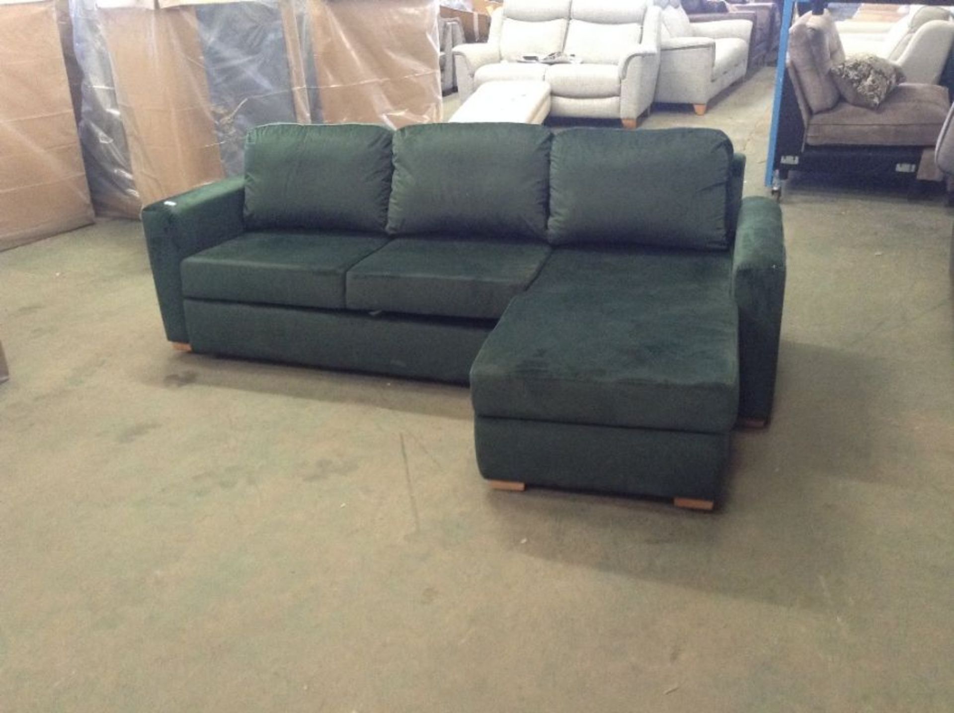 SACHA OPULENCE BOTTLE GREEN SOFABED(SFL3006) (WRAP