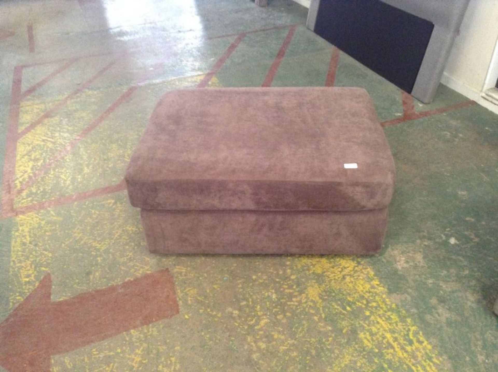 BROWN STORAGE FOOTSTOOL