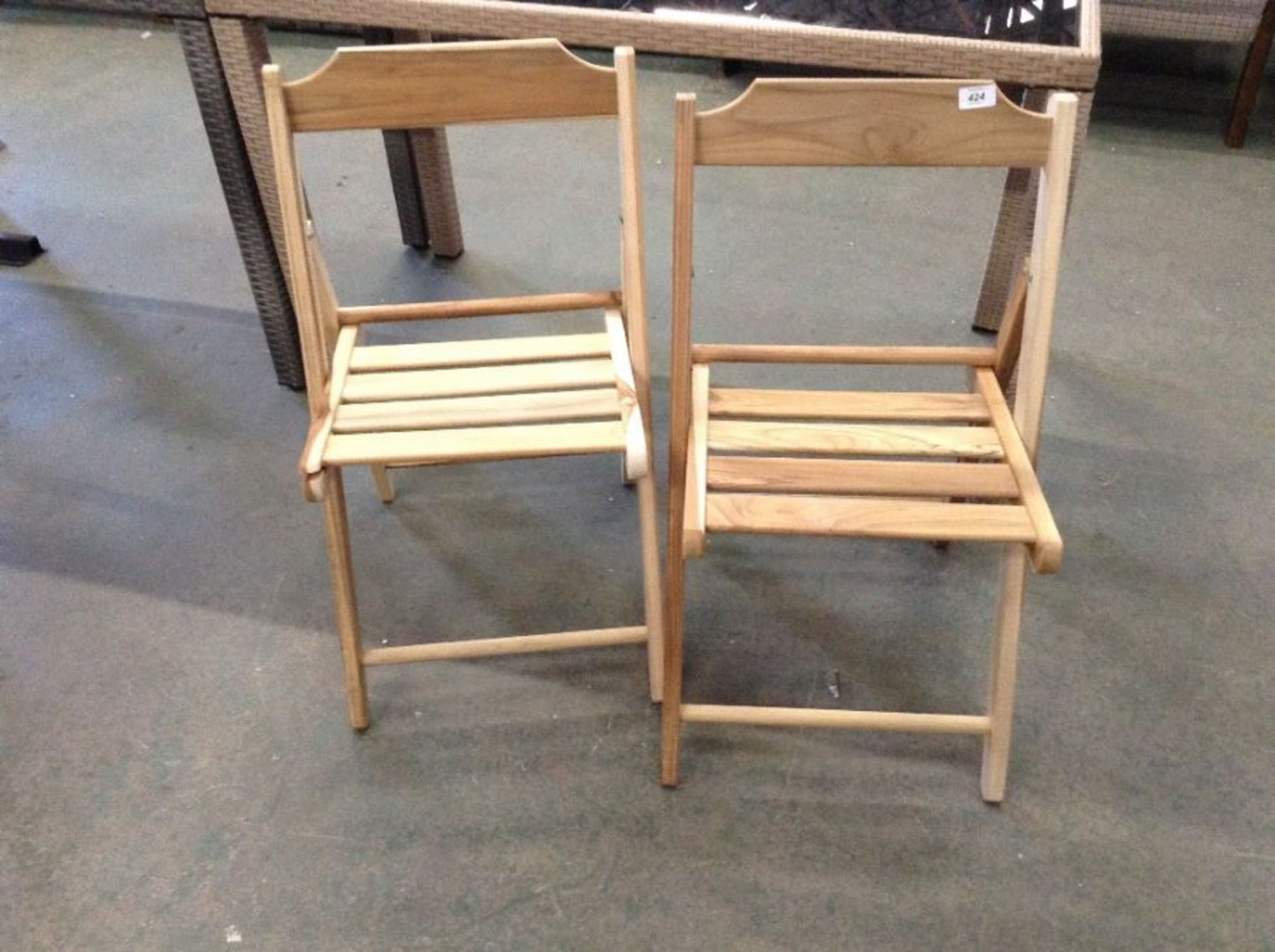 Pair of folding chairs (damaged)