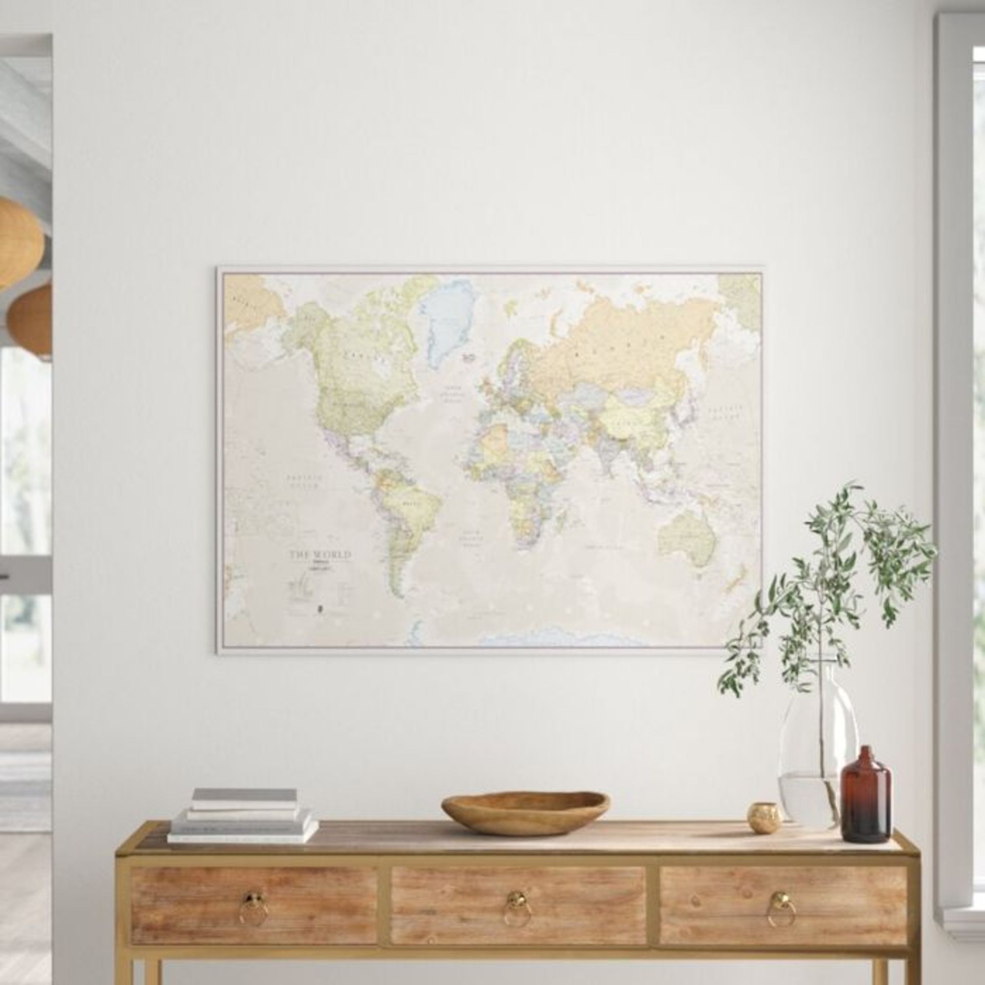 dCor design'Classic World Map' Graphic Art13465/10