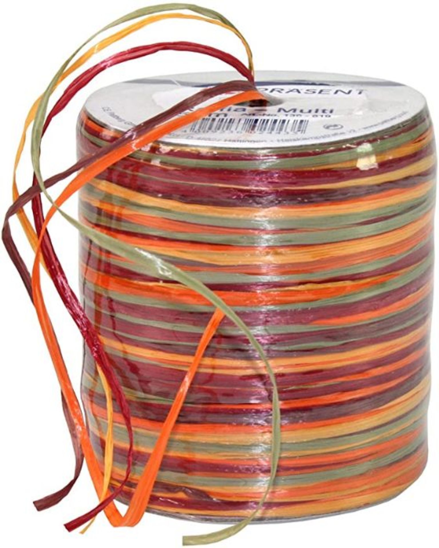 C.E. Pattberg Raffia Multicolour Orange-Green-Brown, 55 Yards Wrapping Presents, 5-Strand Ribbon for - Image 2 of 2