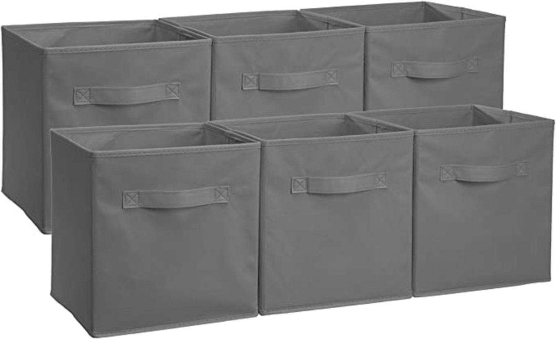 Amazon Basics Foldable Storage Cubes (6 Pack), Grey - RRP £16.42 (AMO030821 - 13 - 77 -