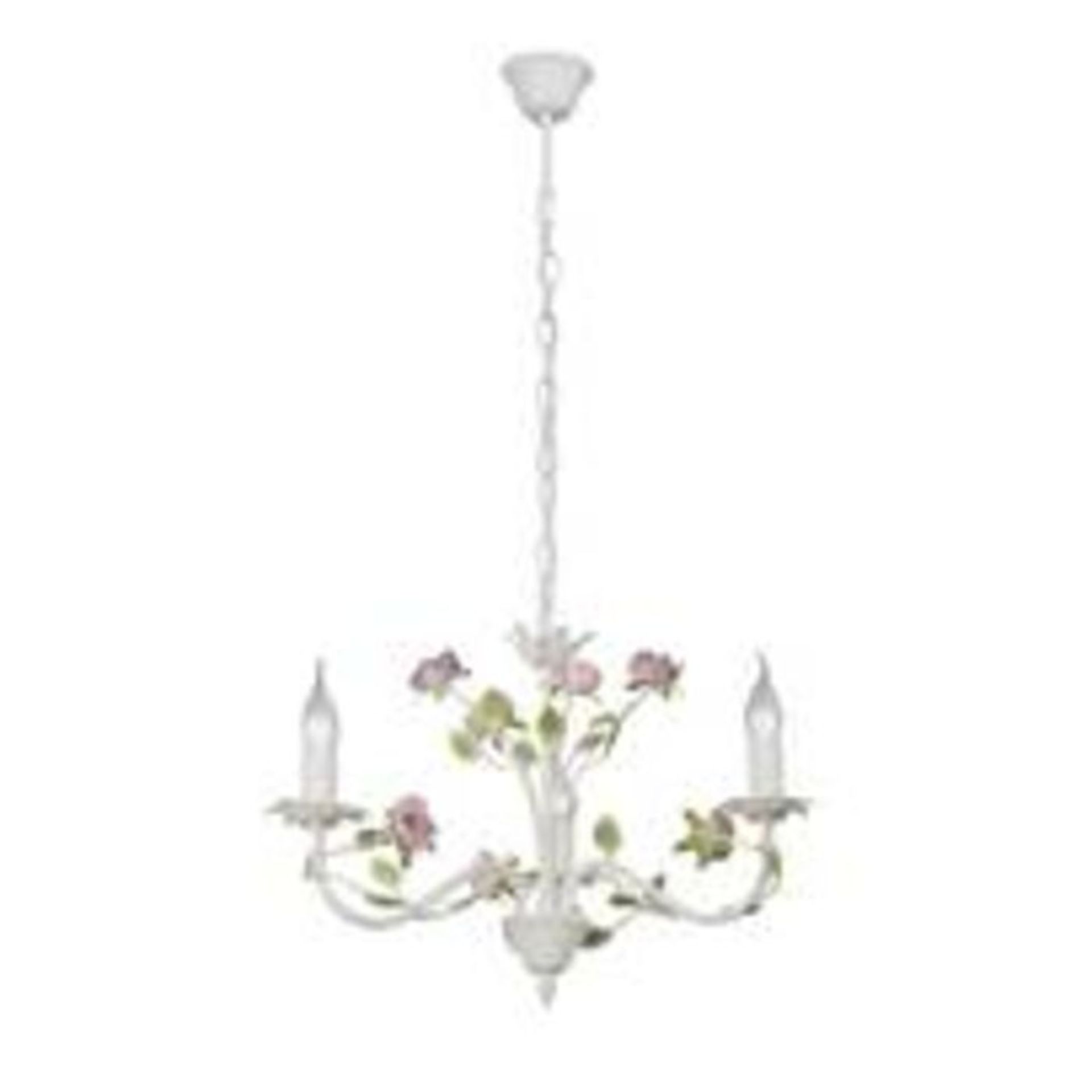 Brambly Cottage, Raelyn 3-Light Candle Style Chandelier (IVORY FINISH) RRP - £80.09 (VLCE1268 -